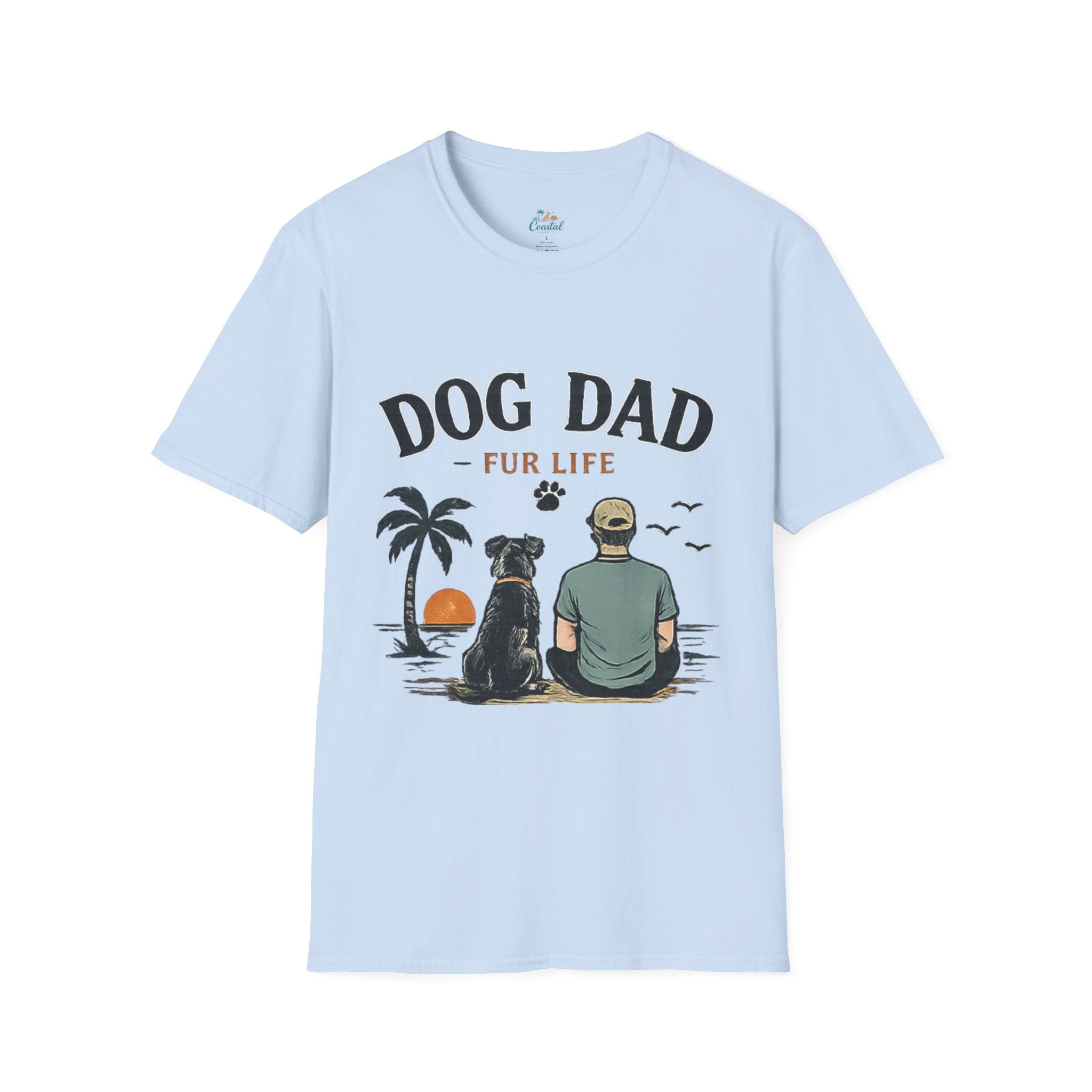 Dog Dad T‑Shirt — "Dog Dad Fur Life" Graphic Tee for Pet Lovers