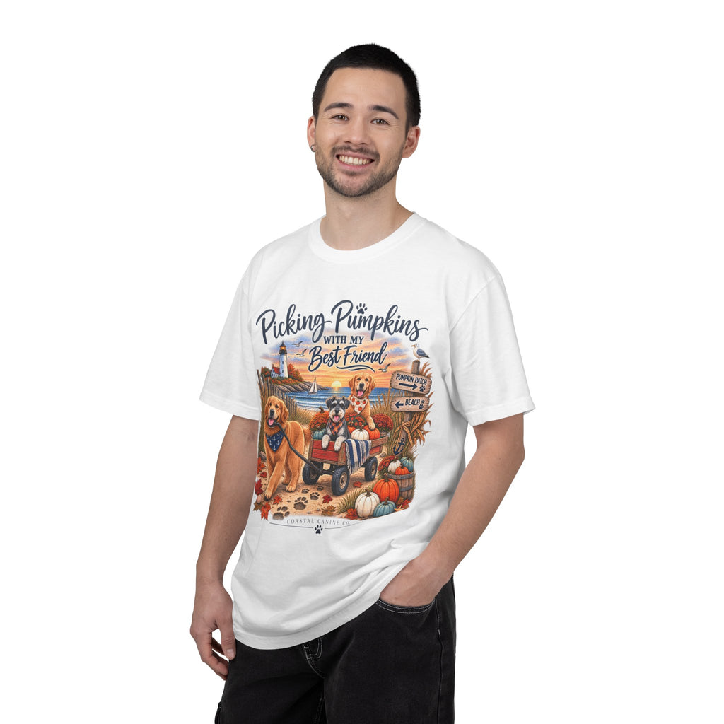 Picking Pumpkins With My Best Friend T-Shirt — Fall Dog Pumpkin Patch Tee