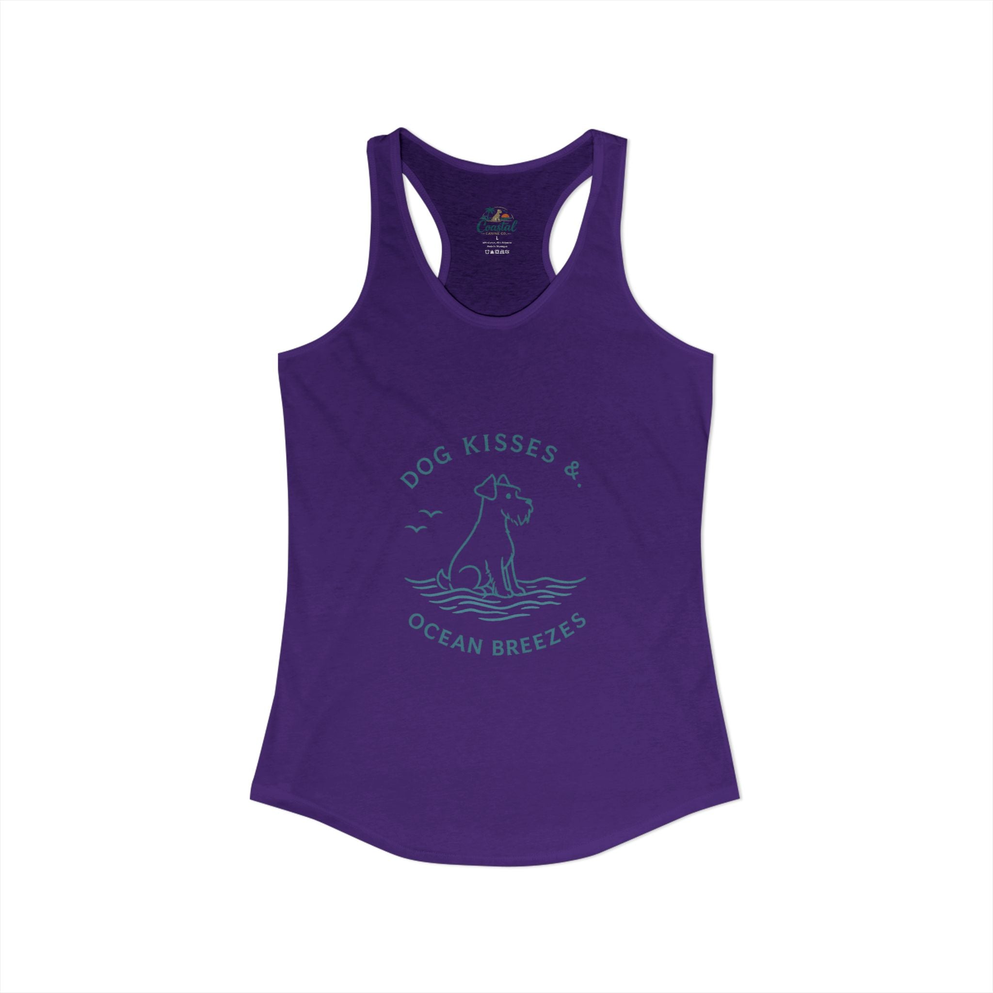 Dog Kisses & Ocean Breezes-Women's Racerback Tank