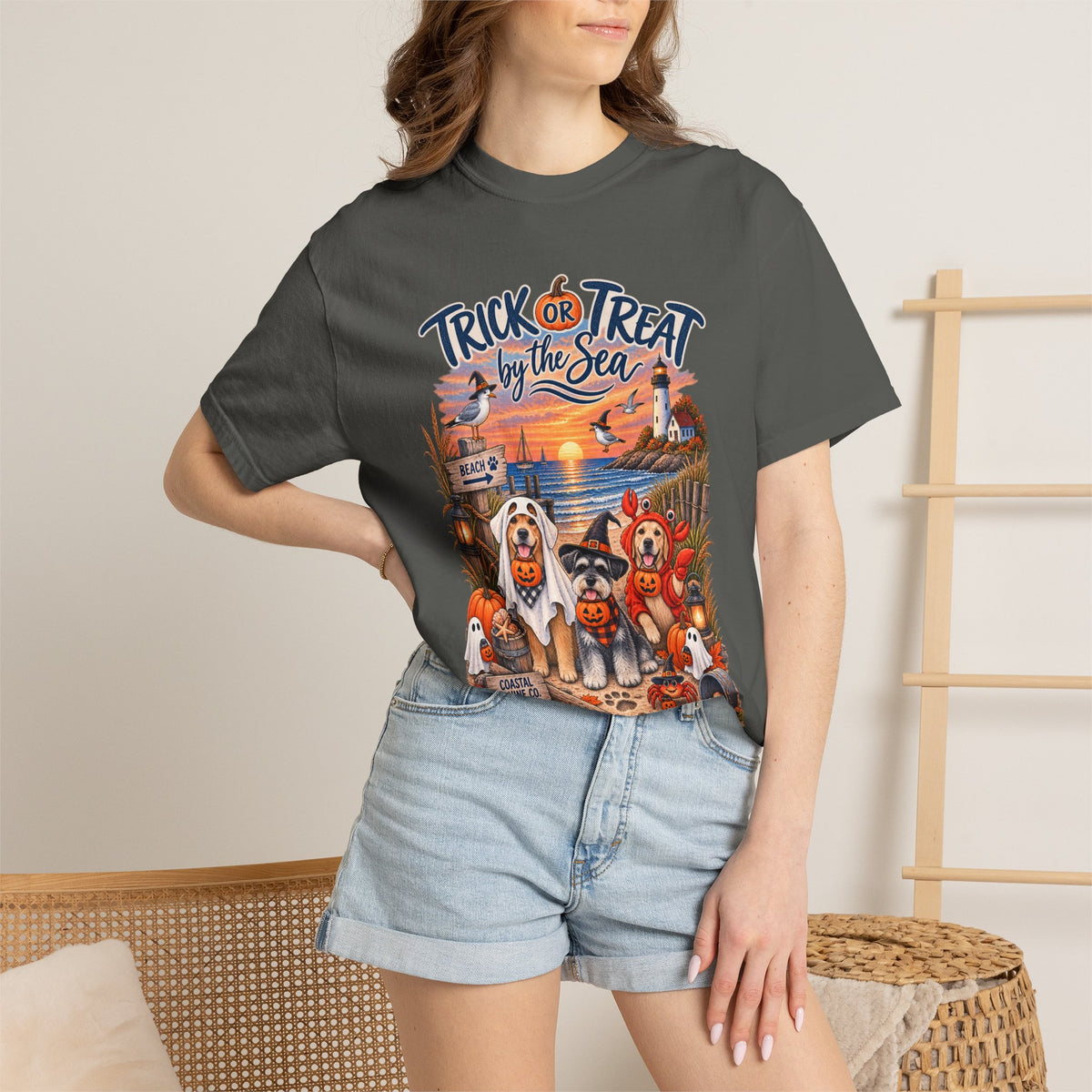 Halloween 'Trick or Treat by the Sea' T-Shirt