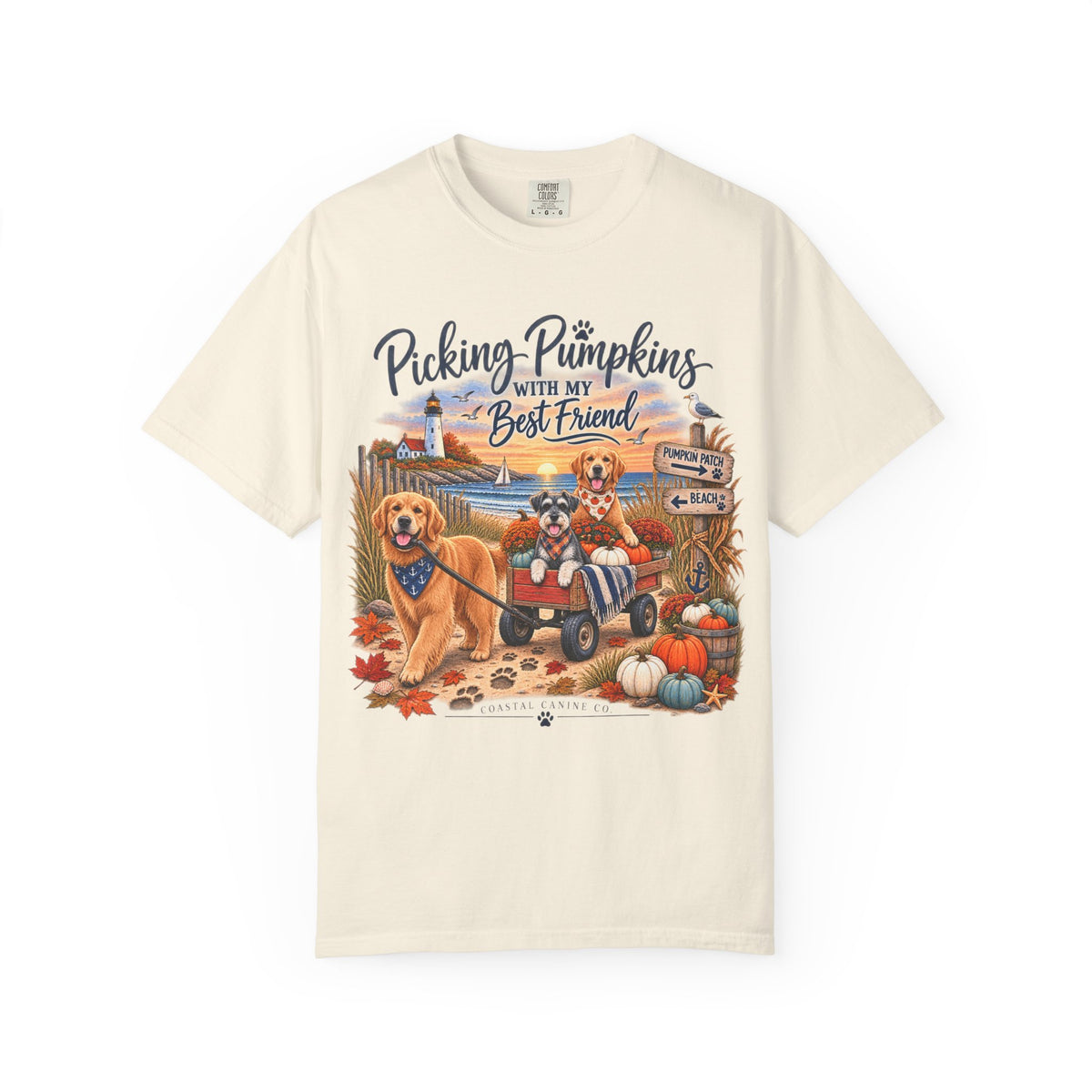 Picking Pumpkins With My Best Friend T-Shirt — Fall Dog Pumpkin Patch Tee