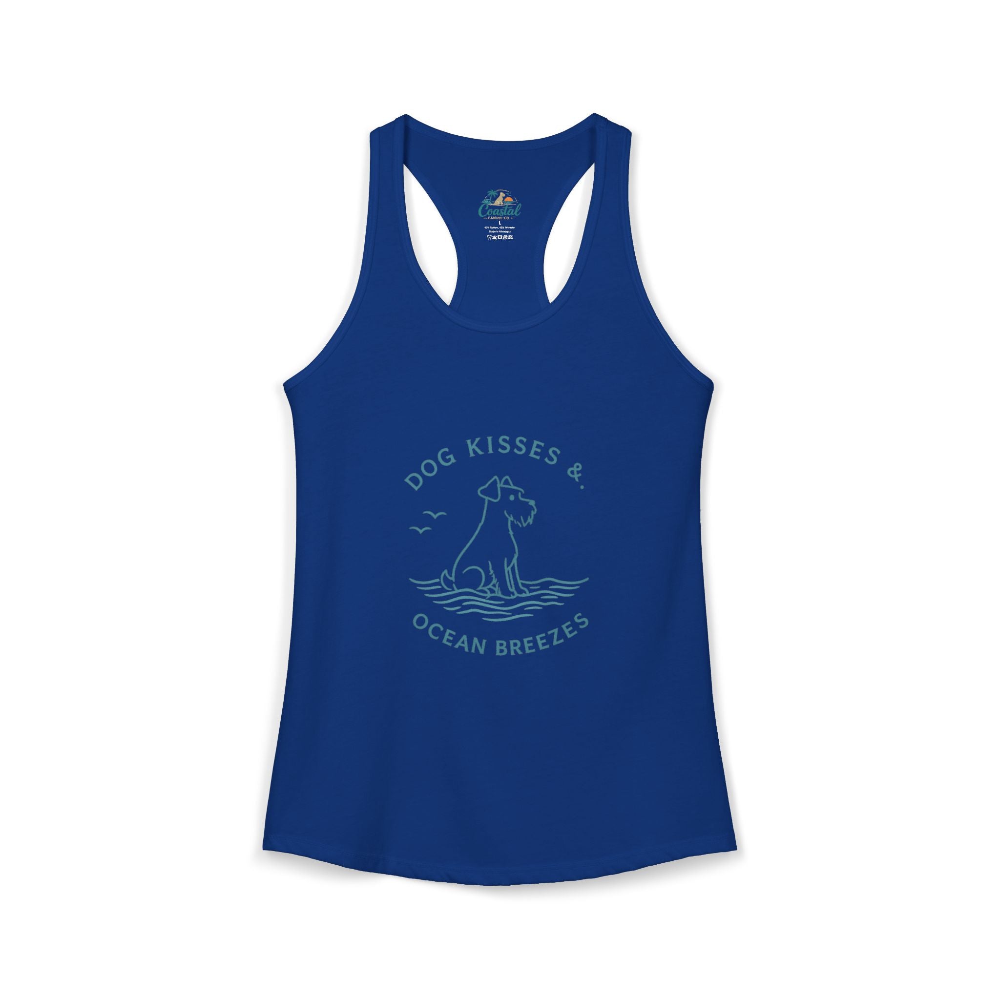 Dog Kisses & Ocean Breezes-Women's Racerback Tank