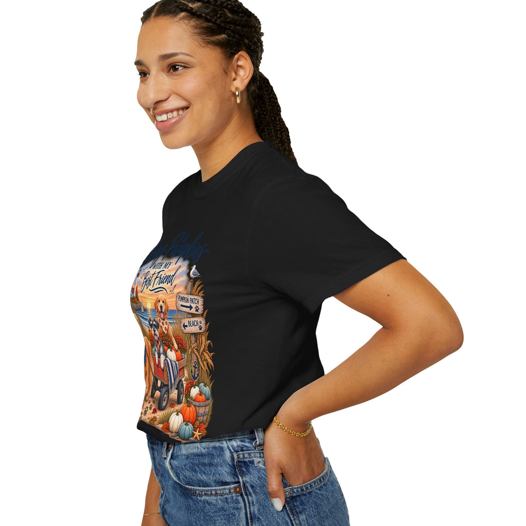 Picking Pumpkins With My Best Friend T-Shirt — Fall Dog Pumpkin Patch Tee
