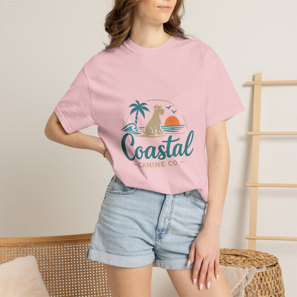 Coastal Canine T-Shirt — Beach Dog Sunset Tee