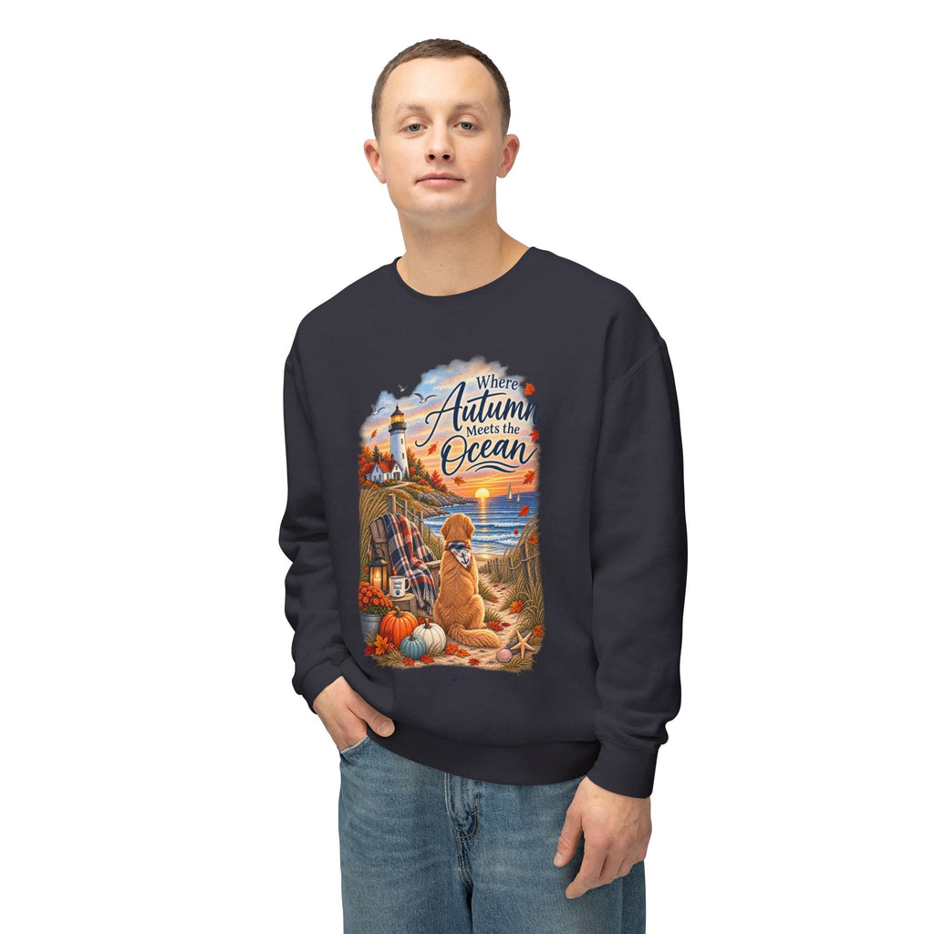 Where Autumn Meets the Ocean Sweatshirt — Coastal Fall Dog Pullover