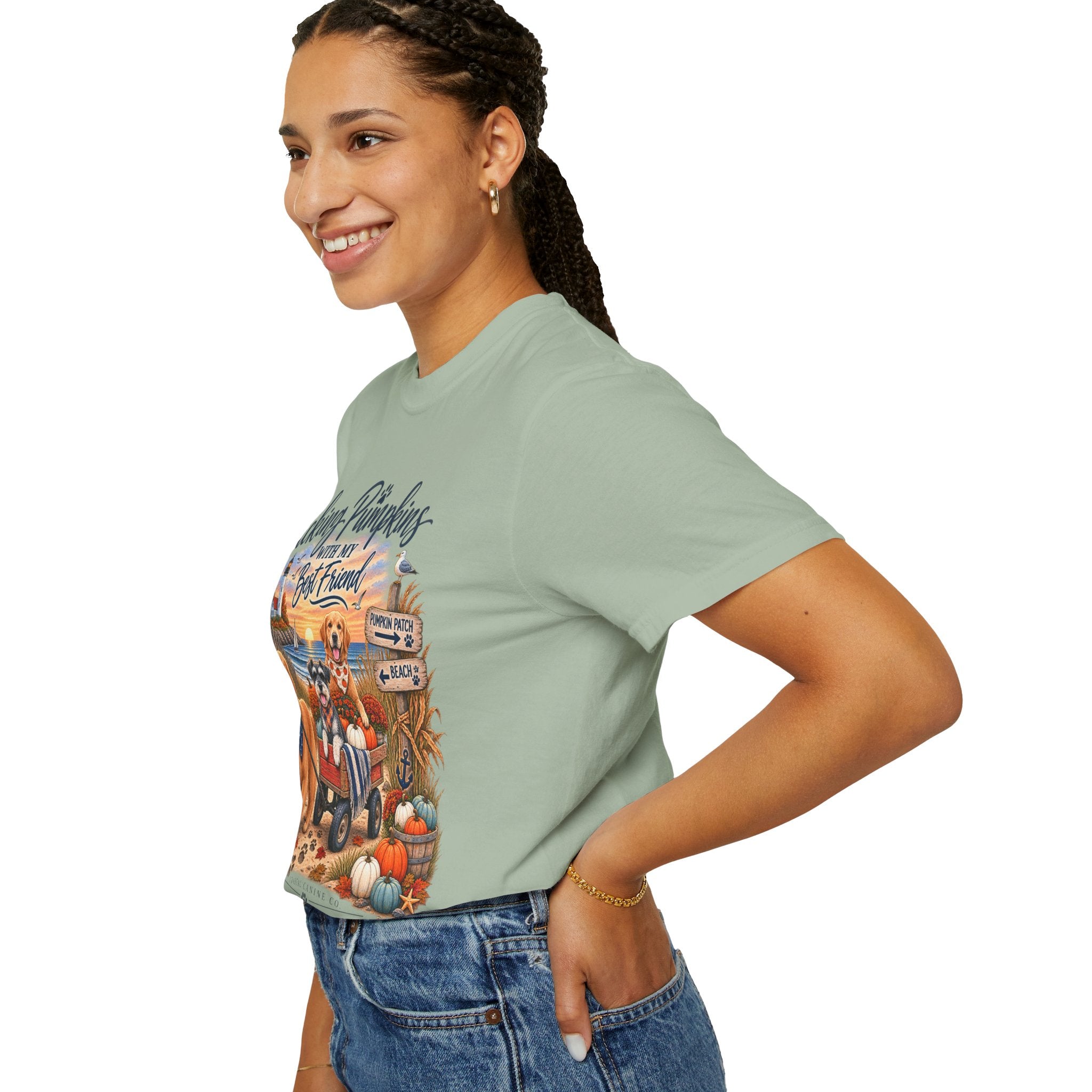 Picking Pumpkins With My Best Friend T-Shirt — Fall Dog Pumpkin Patch Tee