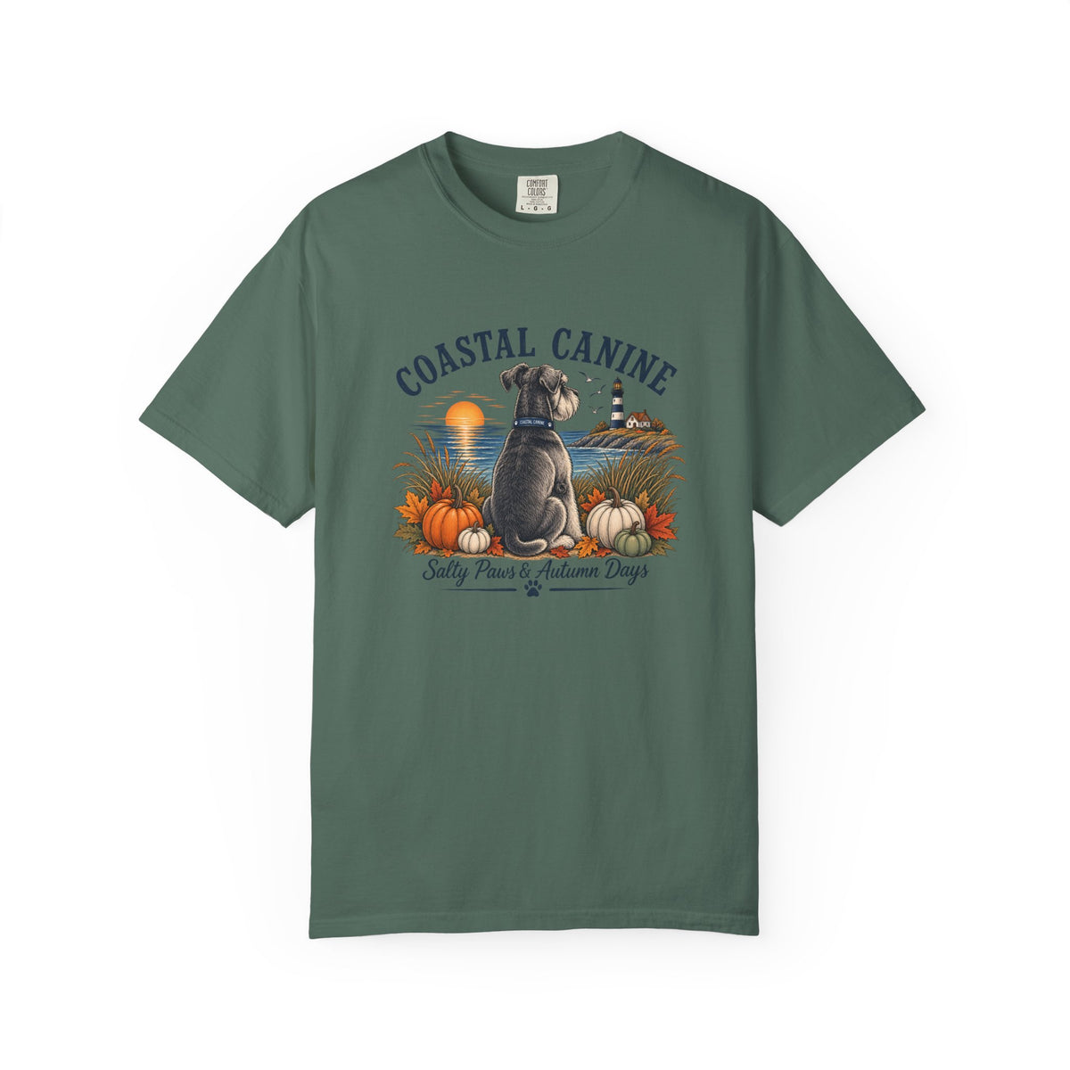 Coastal Canine T-Shirt — Salty Paws & Autumn Days Beach Dog Tee