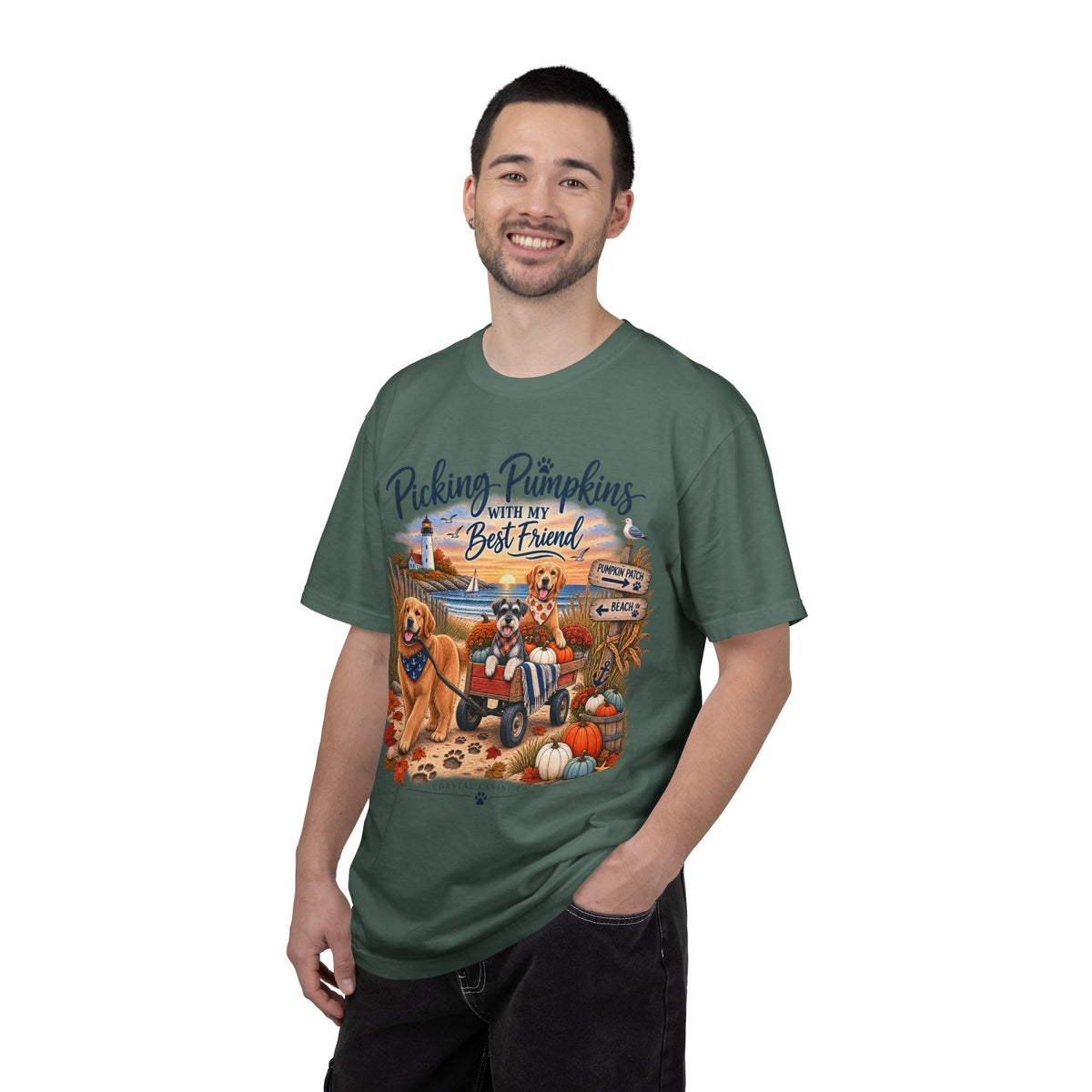 Picking Pumpkins With My Best Friend T-Shirt — Fall Dog Pumpkin Patch Tee