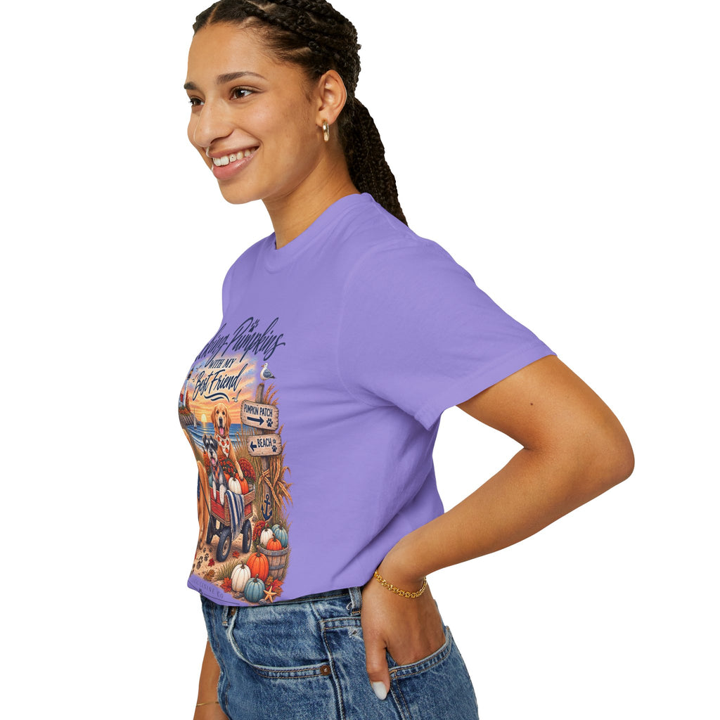 Picking Pumpkins With My Best Friend T-Shirt — Fall Dog Pumpkin Patch Tee