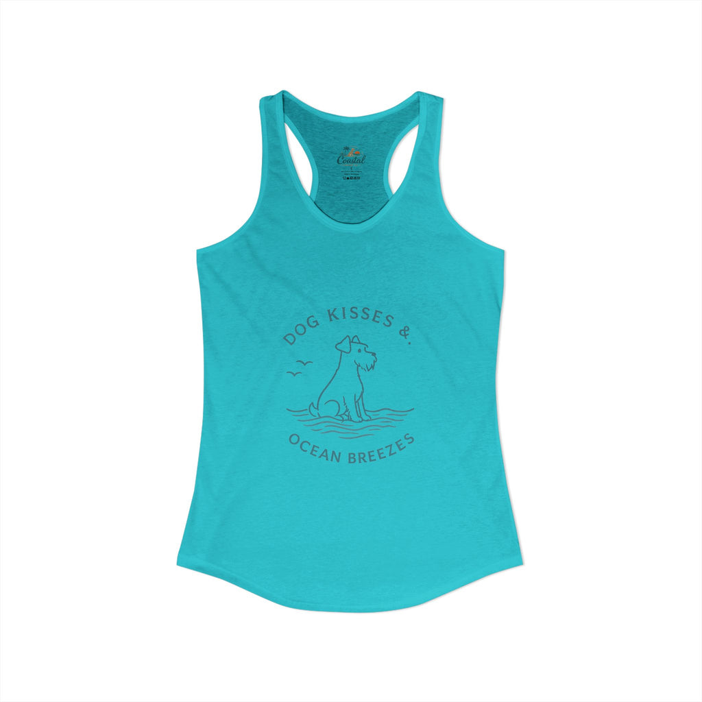 Dog Kisses & Ocean Breezes-Women's Racerback Tank