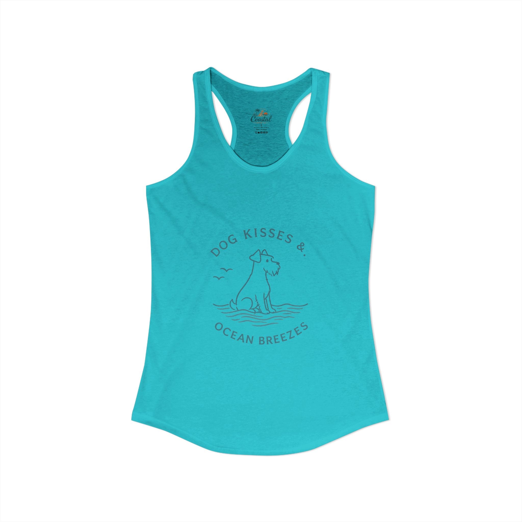 Dog Kisses & Ocean Breezes-Women's Racerback Tank