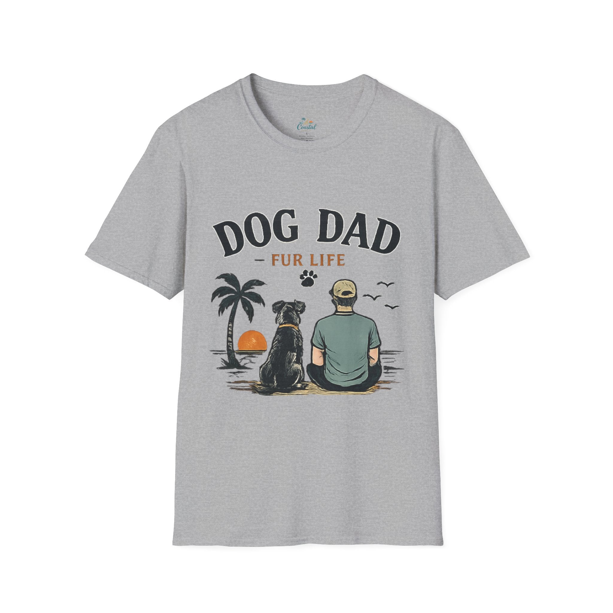 Dog Dad T‑Shirt — "Dog Dad Fur Life" Graphic Tee for Pet Lovers