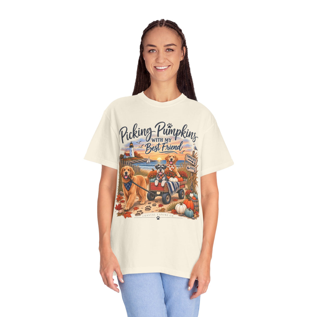 Picking Pumpkins With My Best Friend T-Shirt — Fall Dog Pumpkin Patch Tee