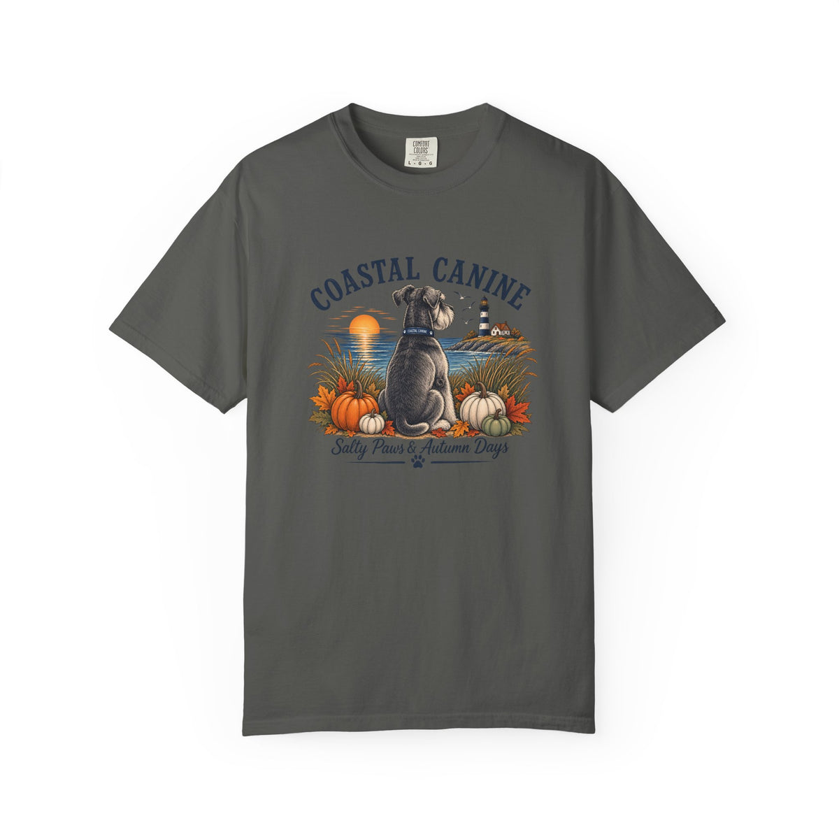 Coastal Canine T-Shirt — Salty Paws & Autumn Days Beach Dog Tee