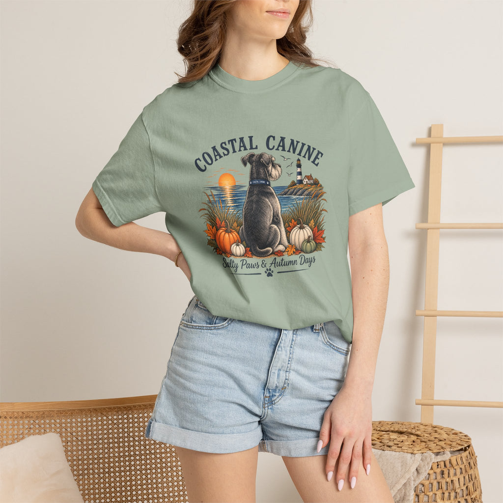 Coastal Canine T-Shirt — Salty Paws & Autumn Days Beach Dog Tee