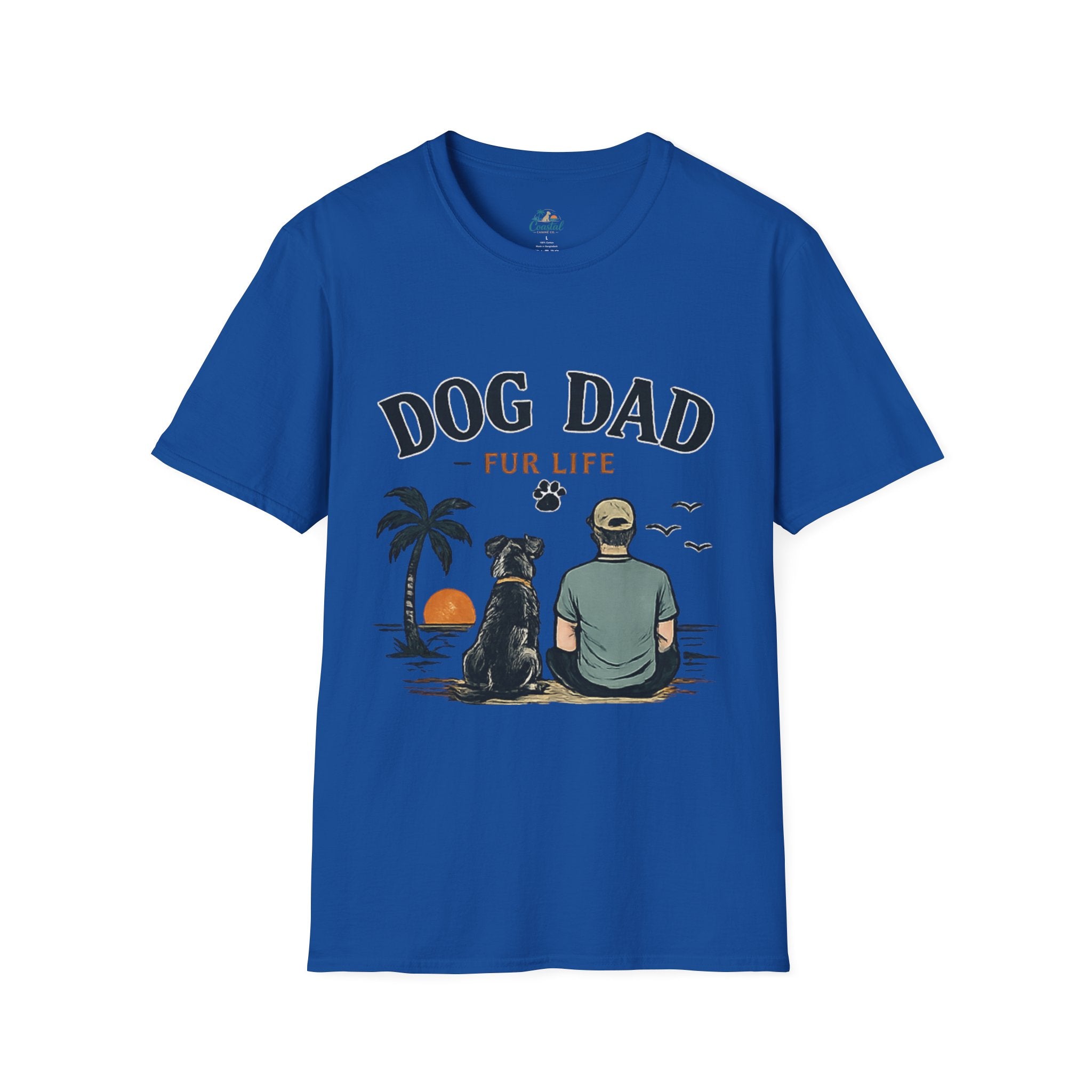 Dog Dad T‑Shirt — "Dog Dad Fur Life" Graphic Tee for Pet Lovers