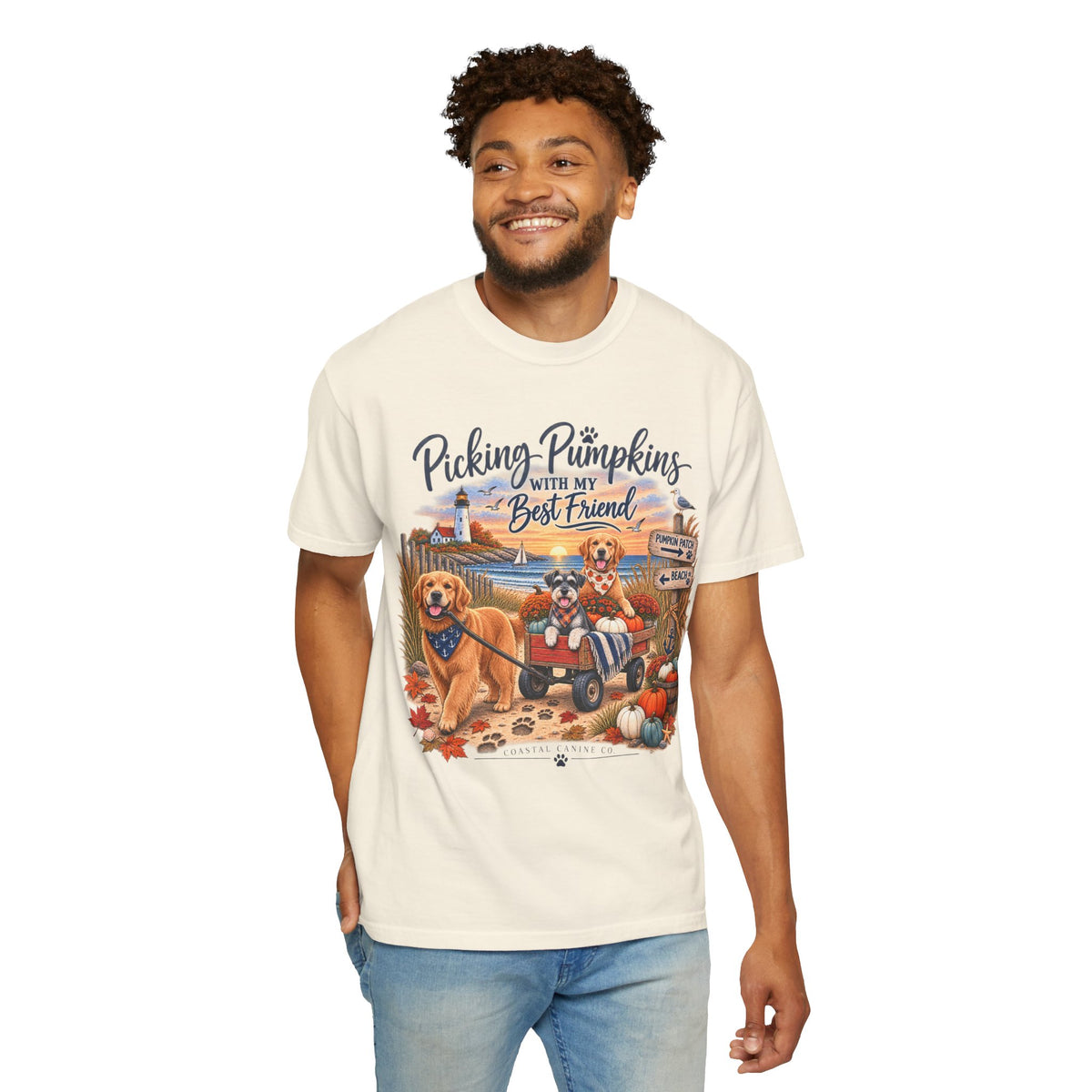 Picking Pumpkins With My Best Friend T-Shirt — Fall Dog Pumpkin Patch Tee
