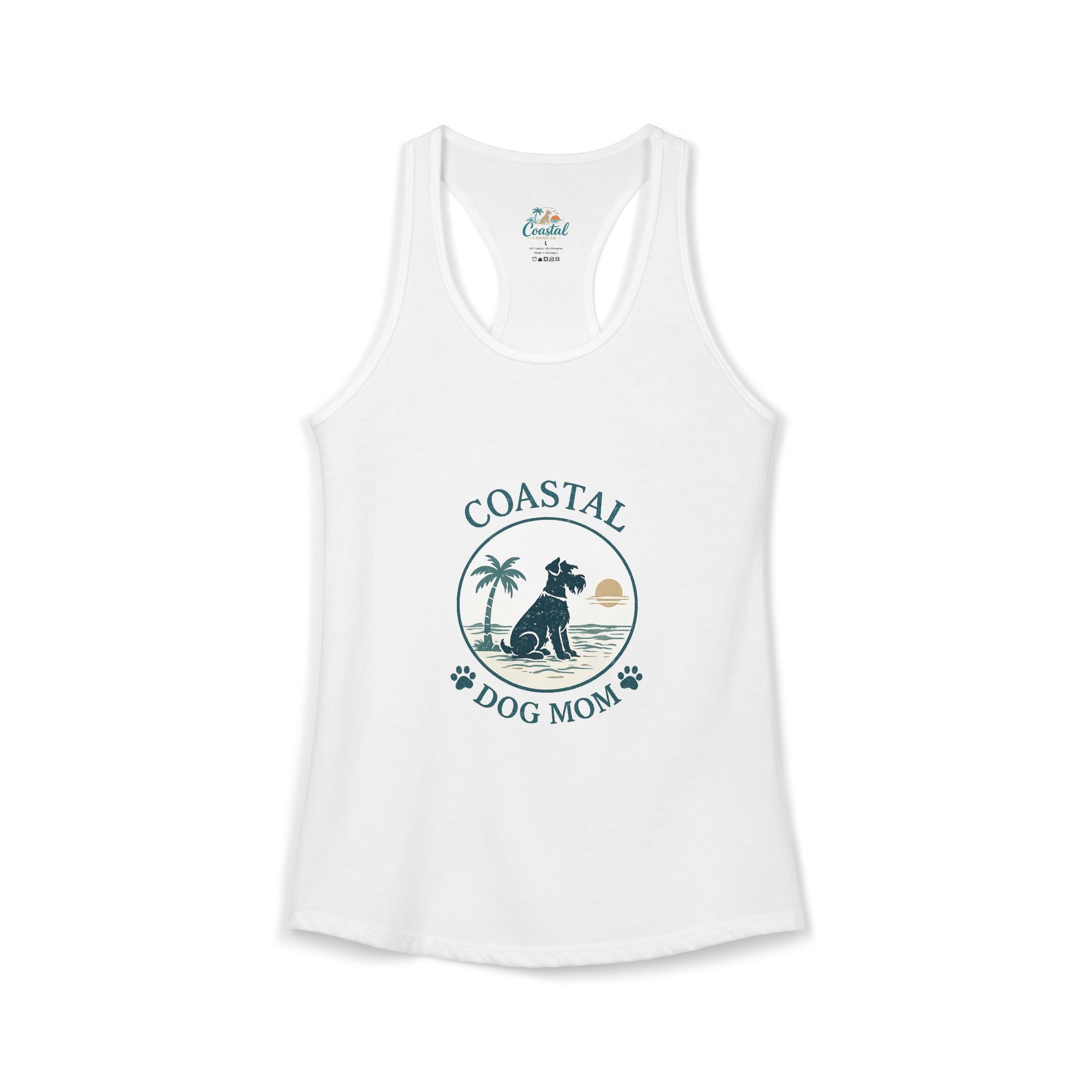 Coastal Dog Mom-Women's Racerback Tank