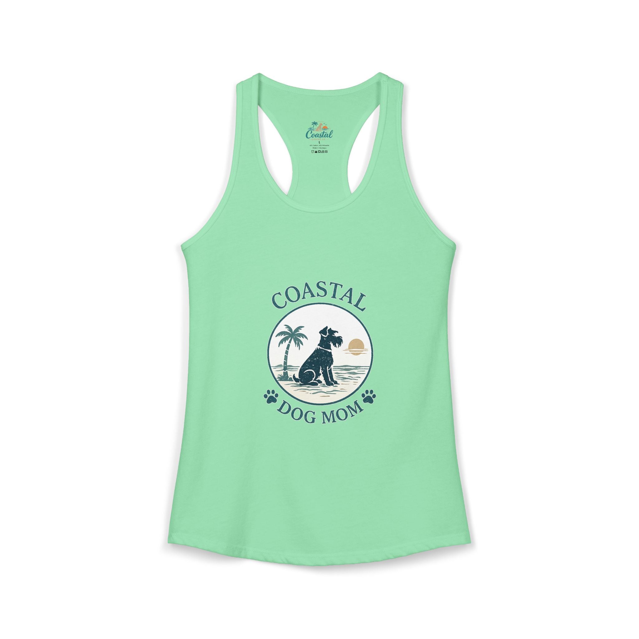 Coastal Dog Mom-Women's Racerback Tank