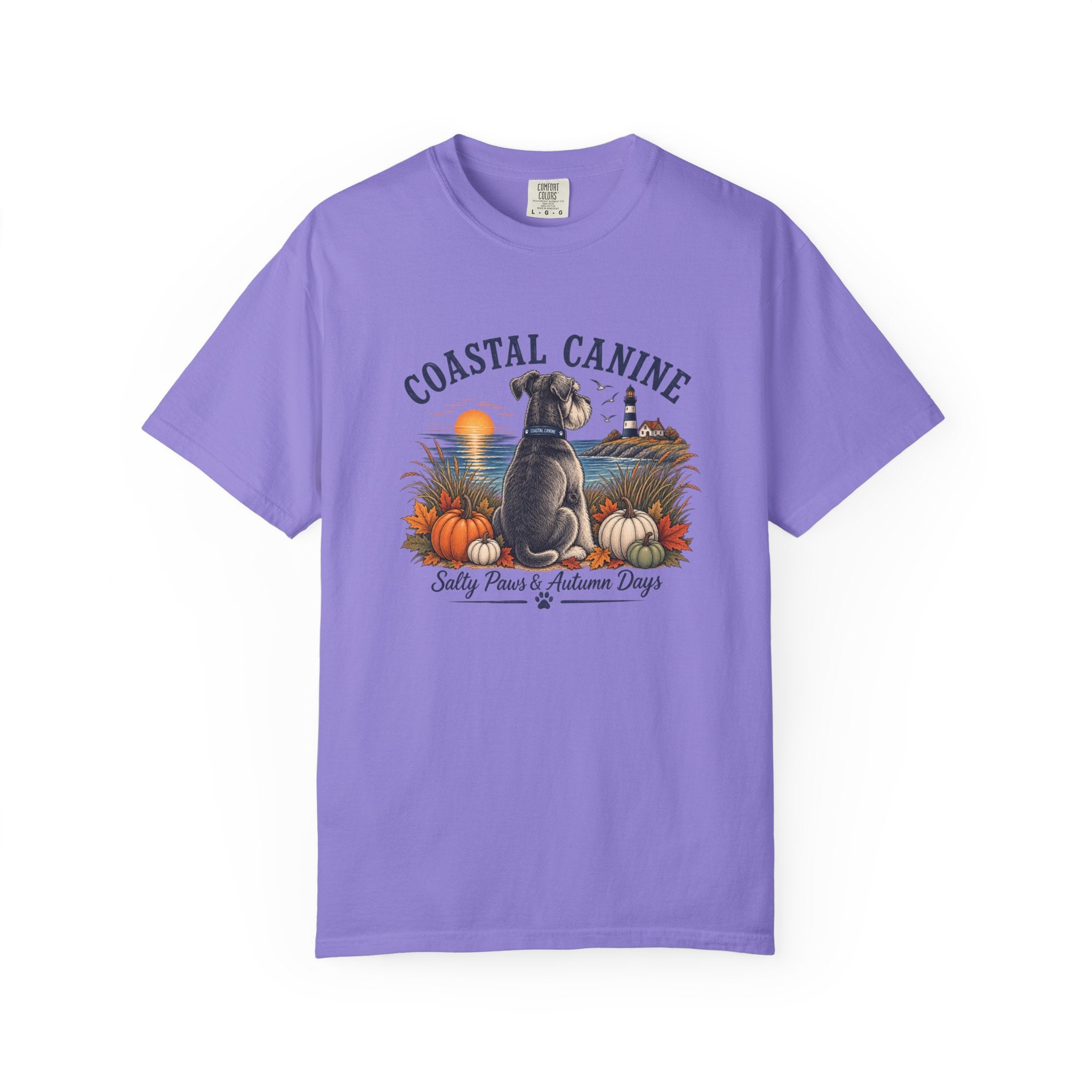 Coastal Canine T-Shirt — Salty Paws & Autumn Days Beach Dog Tee