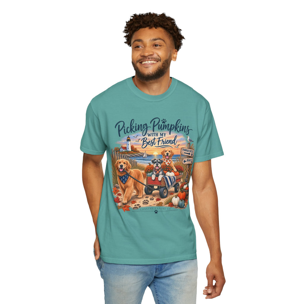 Picking Pumpkins With My Best Friend T-Shirt — Fall Dog Pumpkin Patch Tee