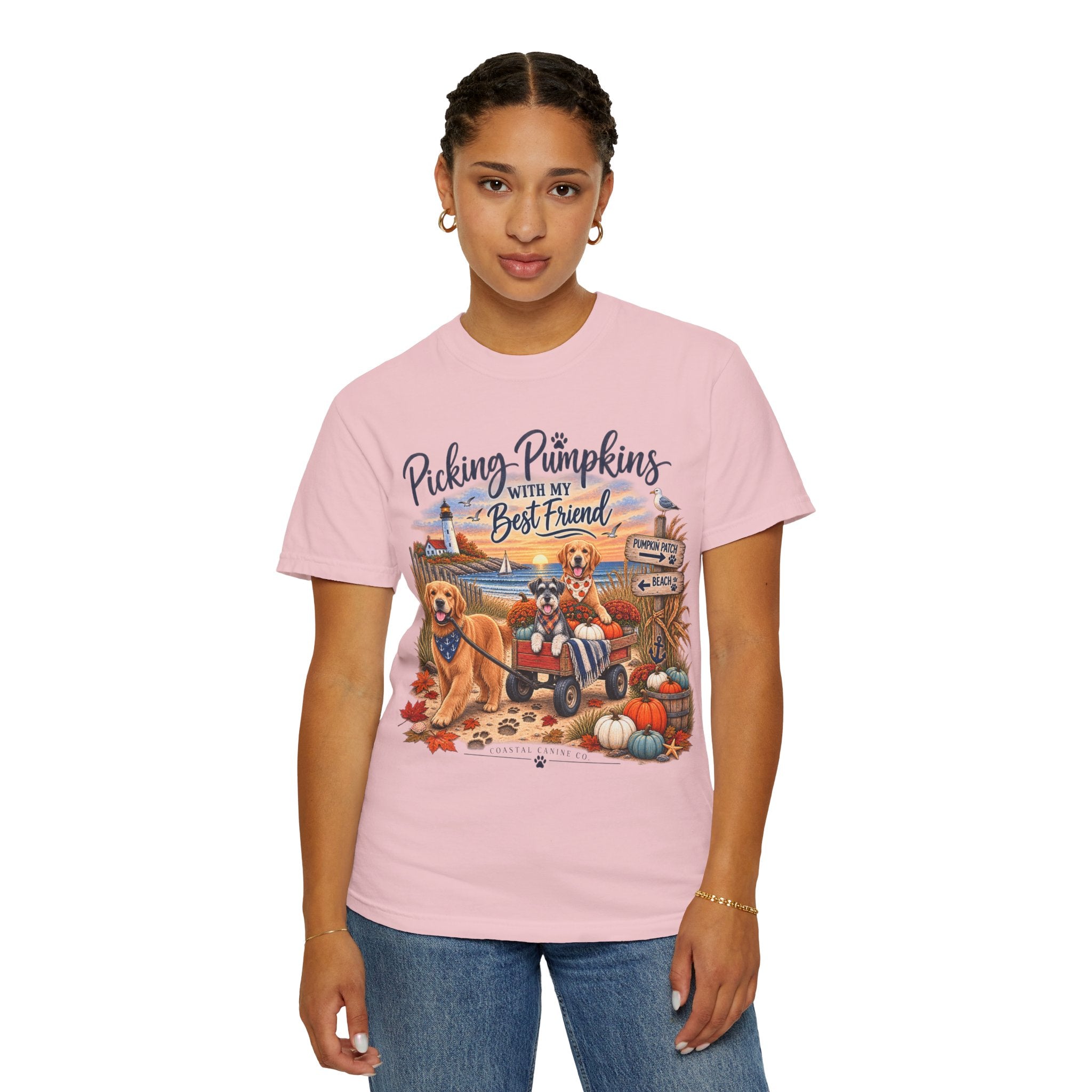 Picking Pumpkins With My Best Friend T-Shirt — Fall Dog Pumpkin Patch Tee