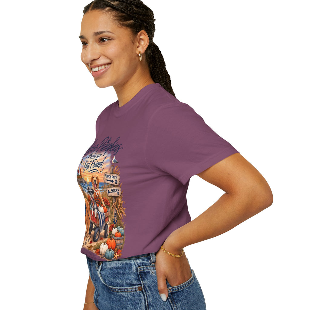 Picking Pumpkins With My Best Friend T-Shirt — Fall Dog Pumpkin Patch Tee