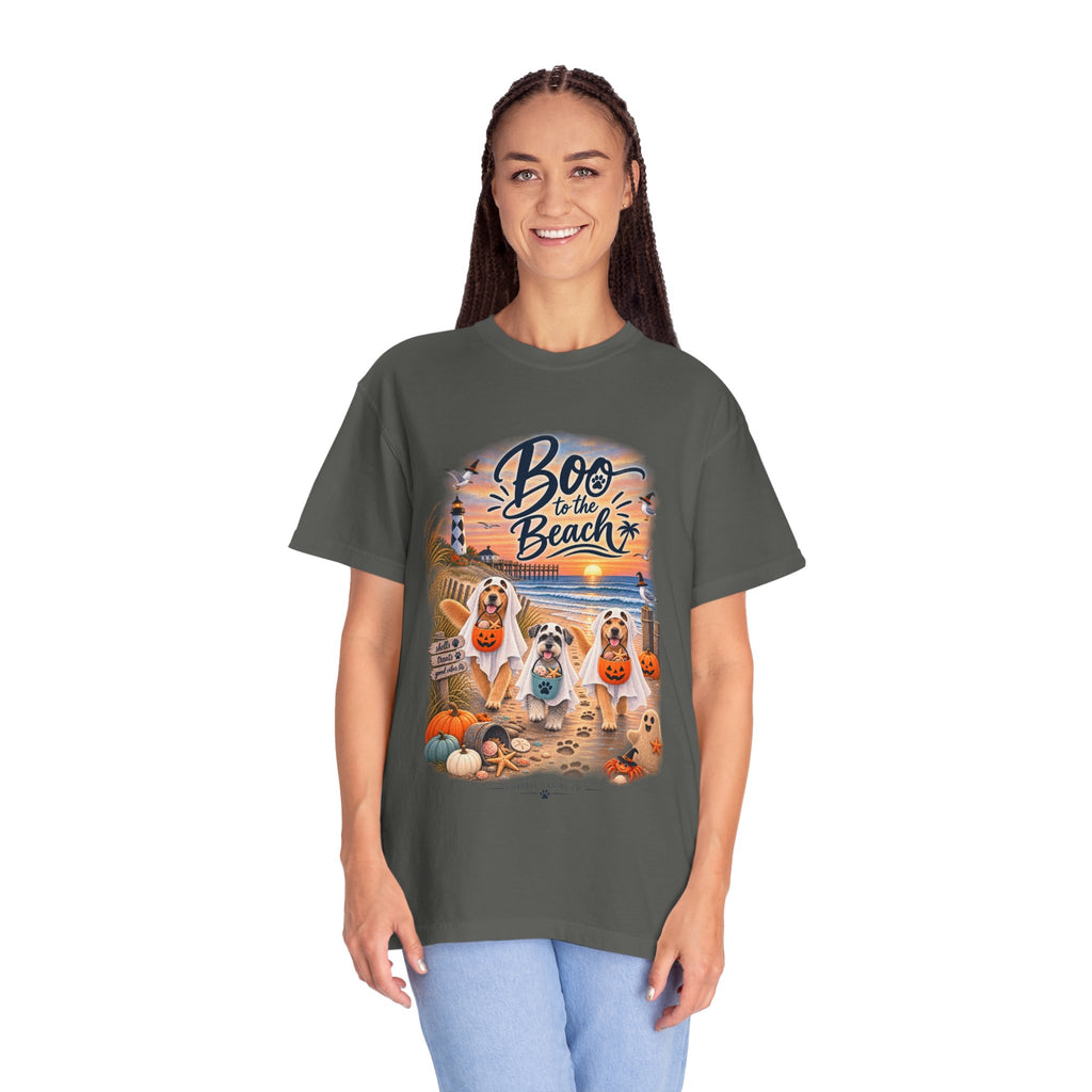 Boo to the Beach T-Shirt — Cute Halloween Dogs on Sunset Beach