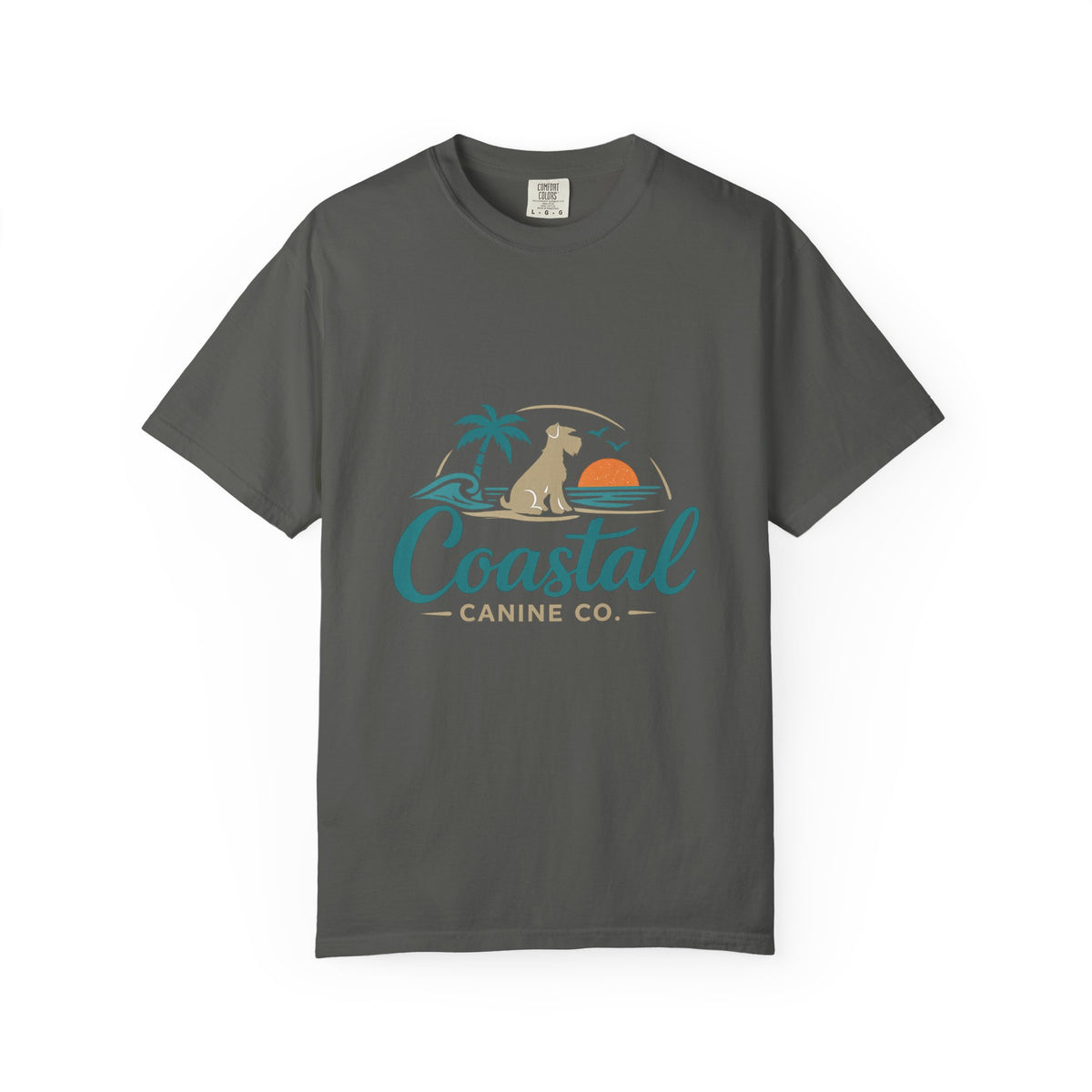 Coastal Canine T-Shirt — Beach Dog Sunset Tee