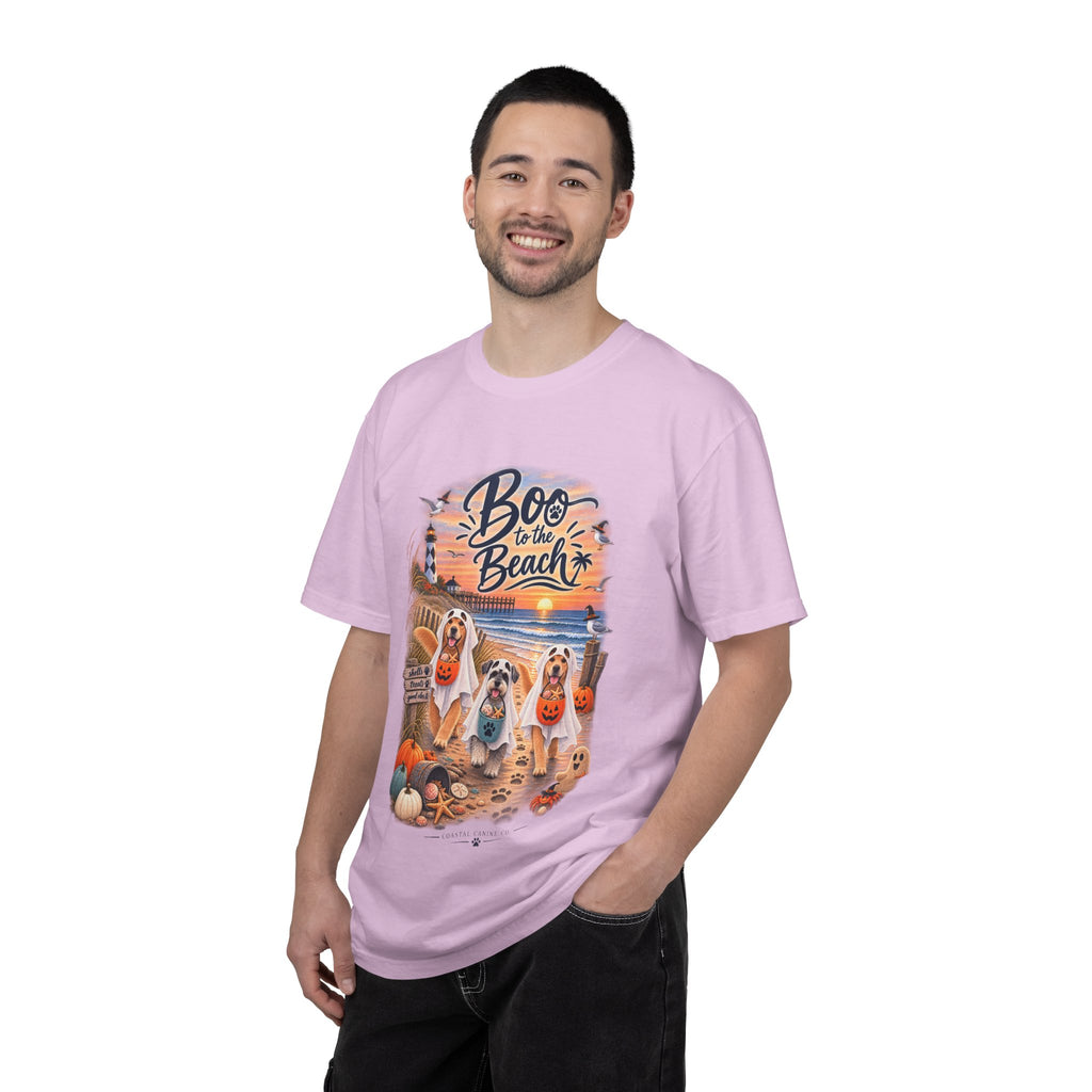 Boo to the Beach T-Shirt — Cute Halloween Dogs on Sunset Beach
