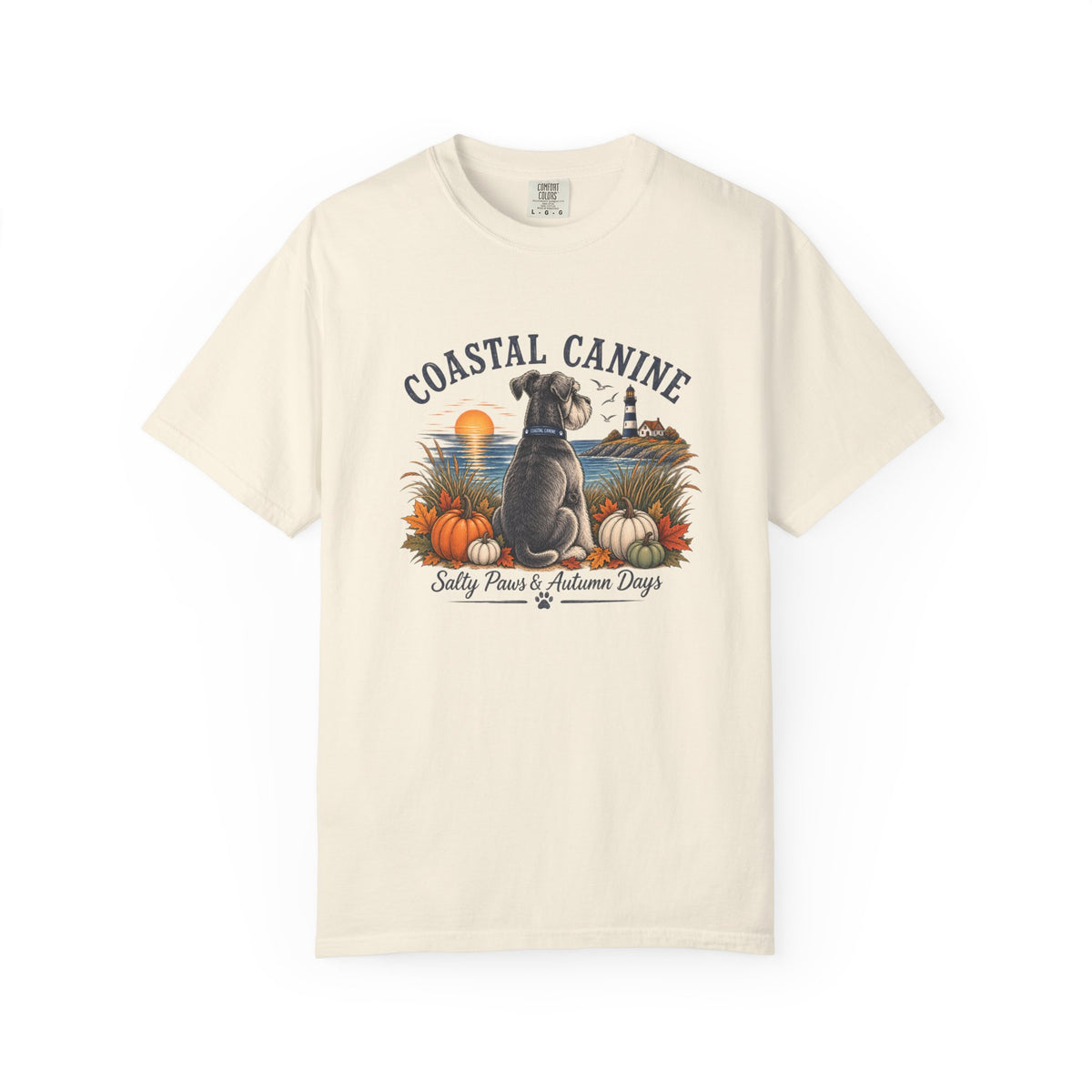 Coastal Canine T-Shirt — Salty Paws & Autumn Days Beach Dog Tee