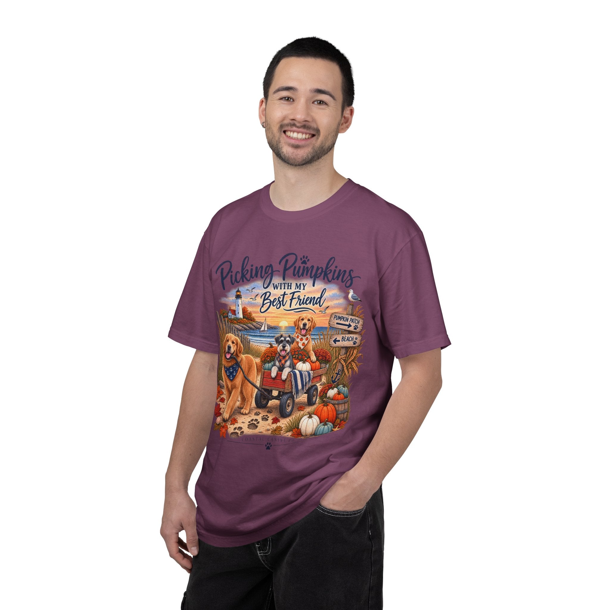 Picking Pumpkins With My Best Friend T-Shirt — Fall Dog Pumpkin Patch Tee