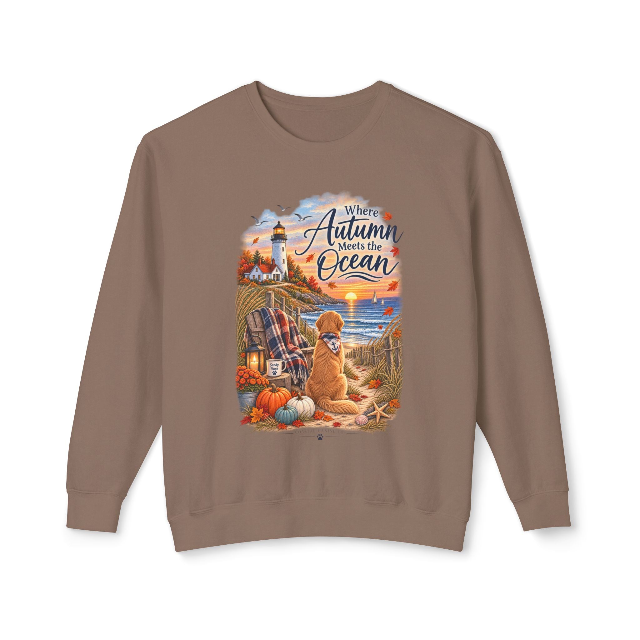 Where Autumn Meets the Ocean Sweatshirt — Coastal Fall Dog Pullover