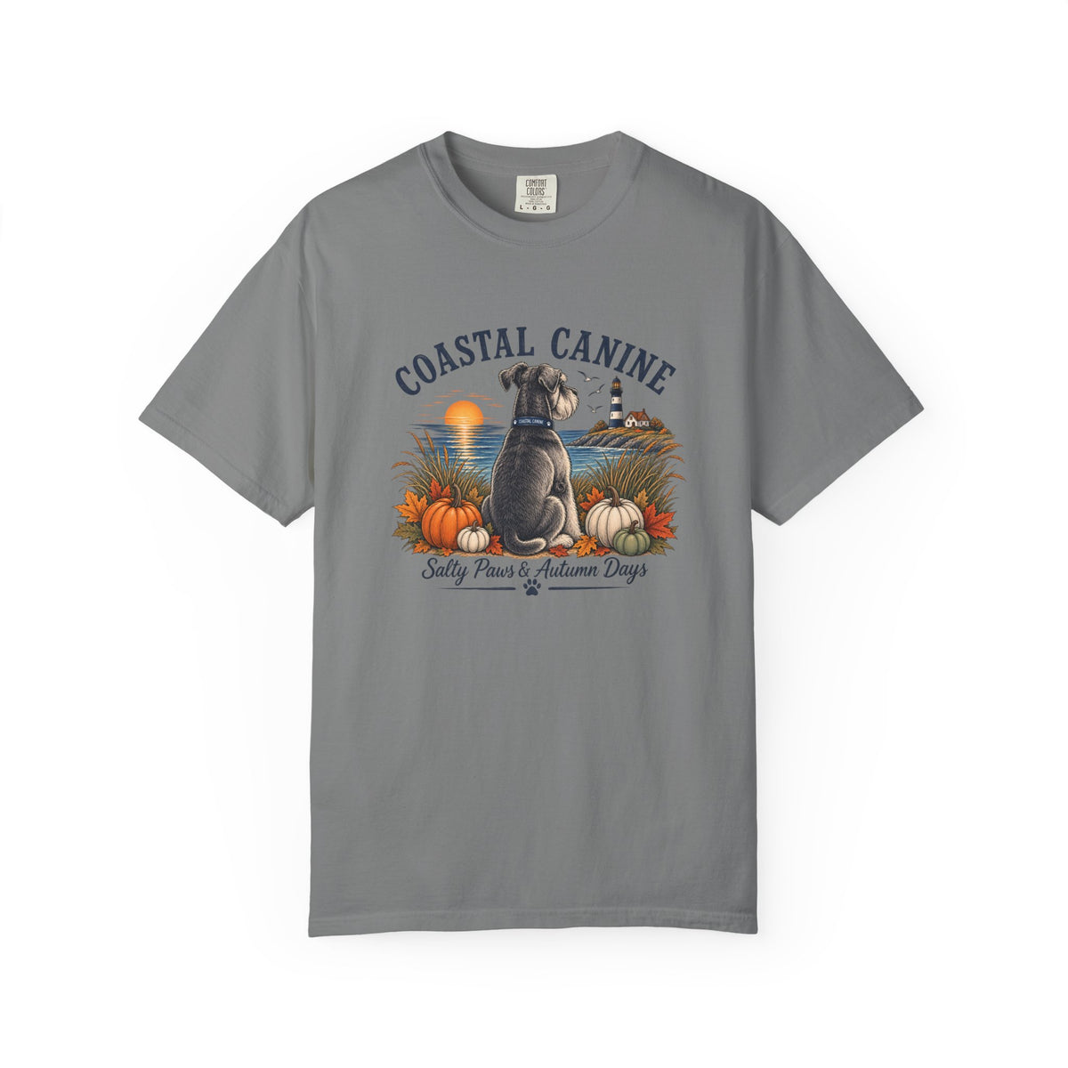 Coastal Canine T-Shirt — Salty Paws & Autumn Days Beach Dog Tee