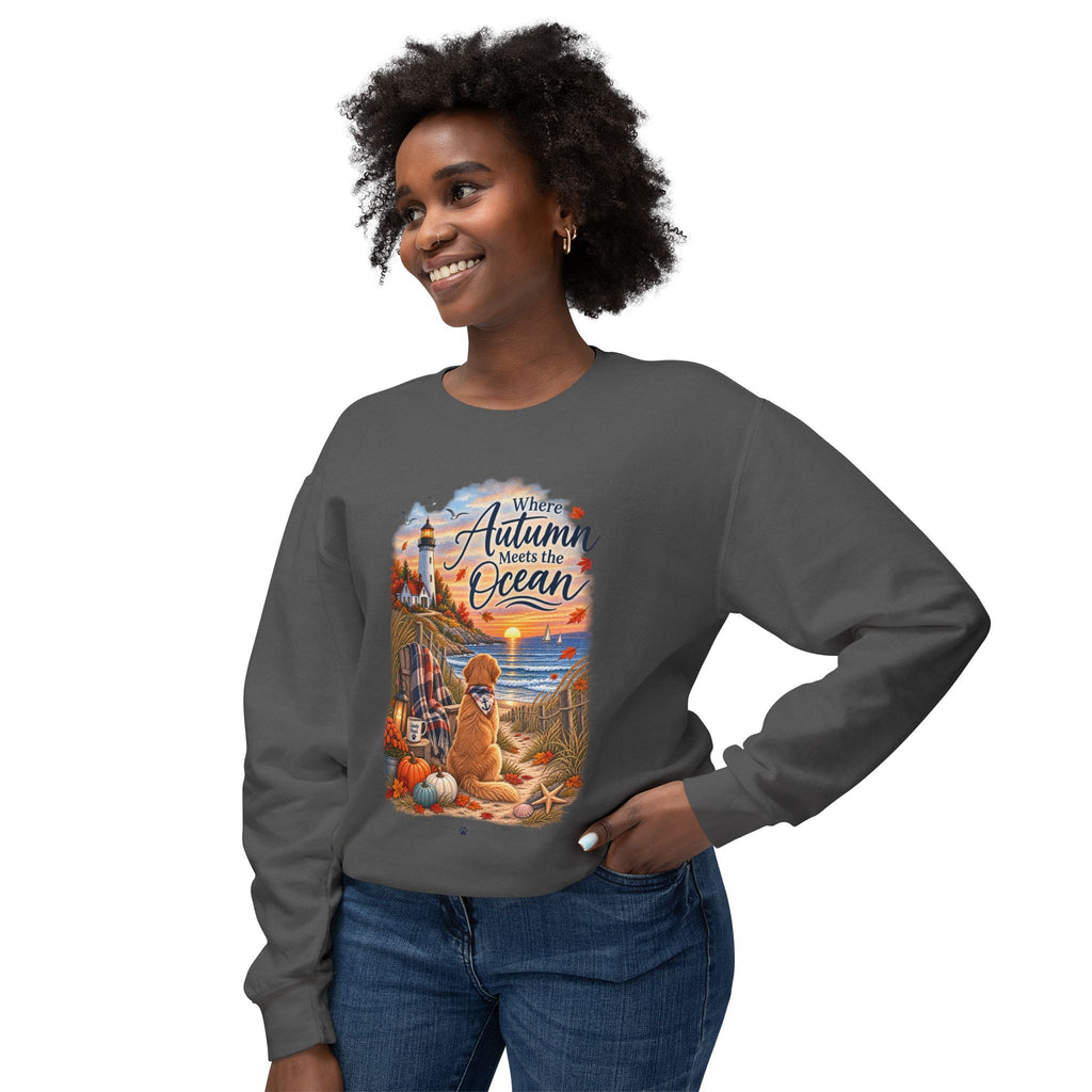 Where Autumn Meets the Ocean Sweatshirt — Coastal Fall Dog Pullover