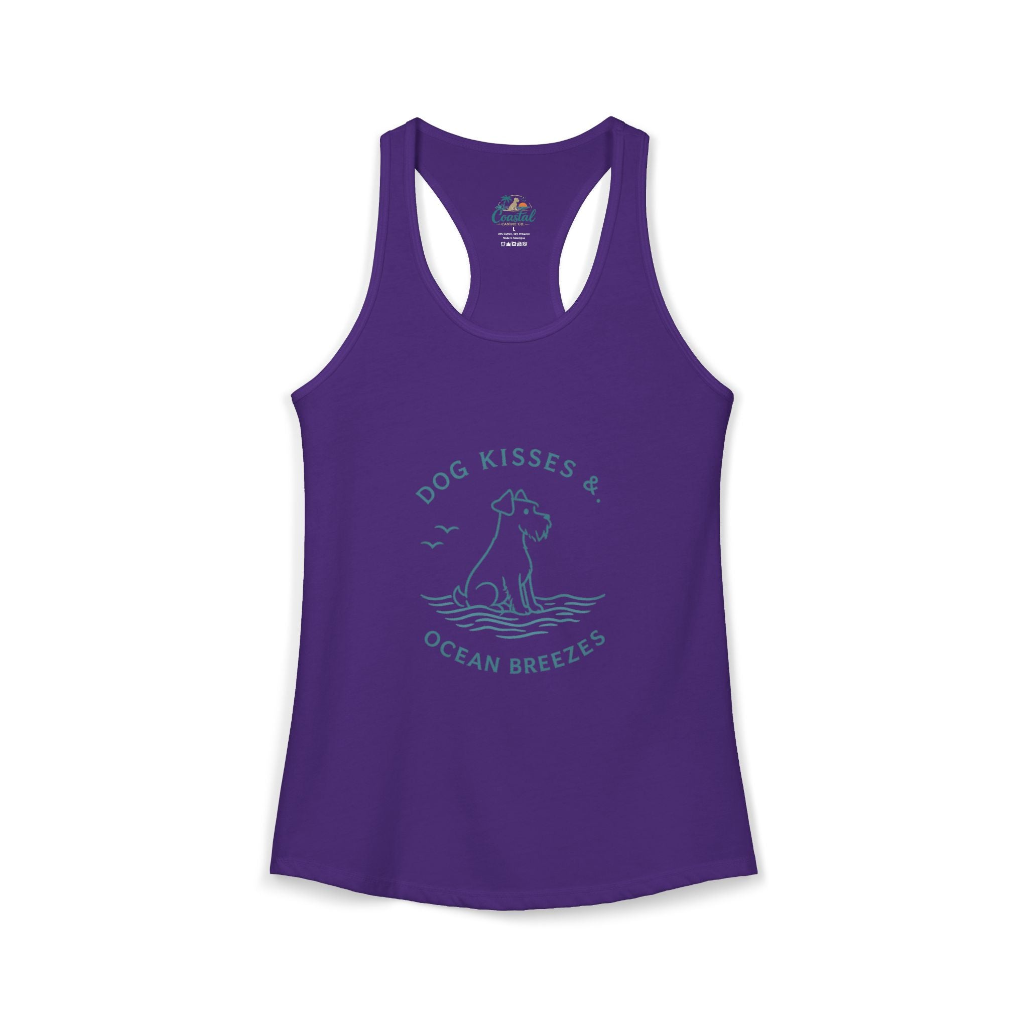 Dog Kisses & Ocean Breezes-Women's Racerback Tank