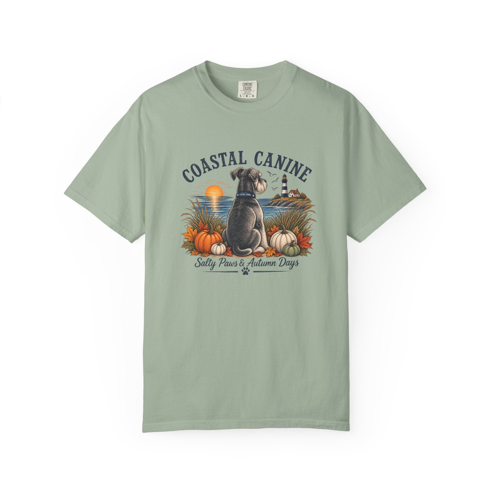 Coastal Canine T-Shirt — Salty Paws & Autumn Days Beach Dog Tee