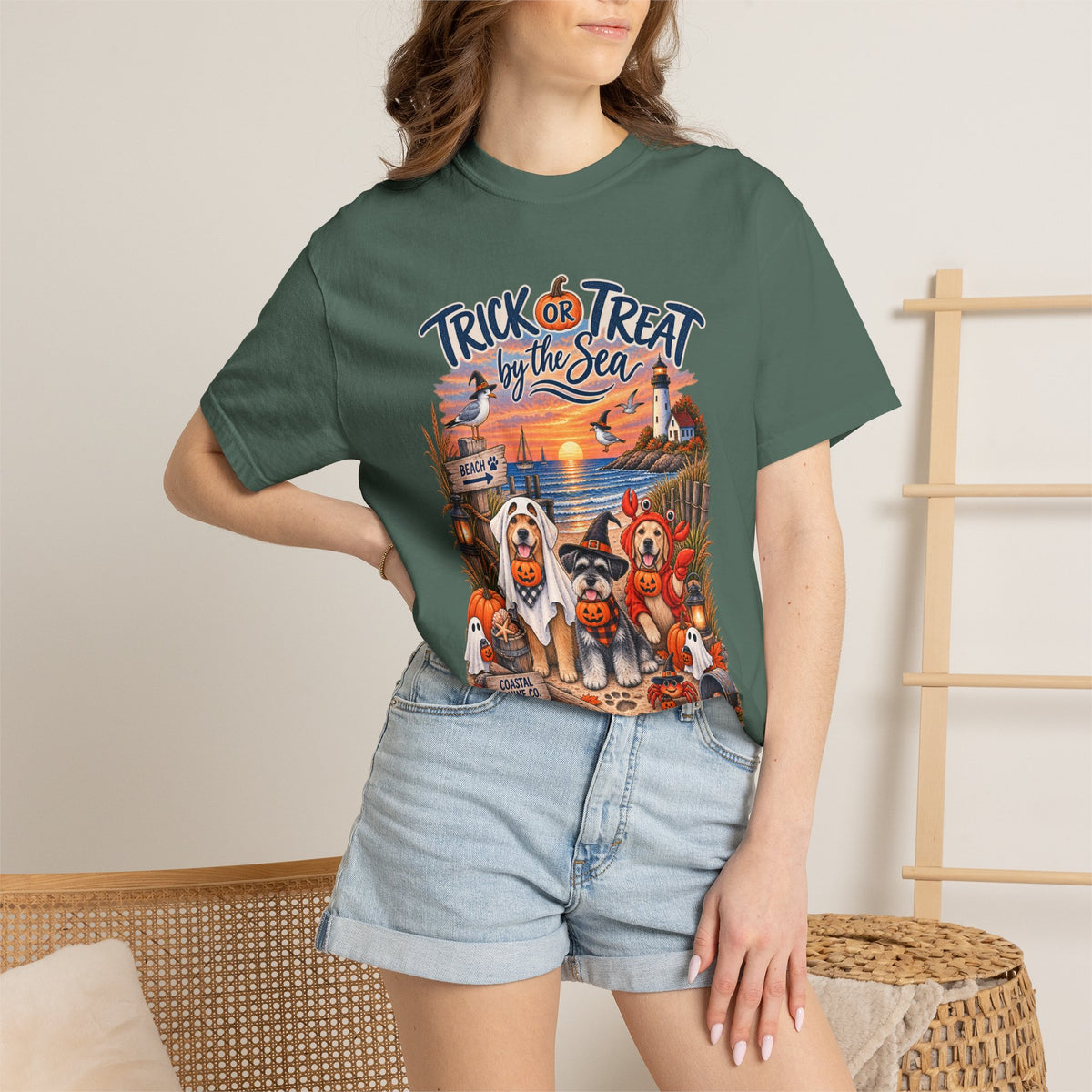 Halloween 'Trick or Treat by the Sea' T-Shirt
