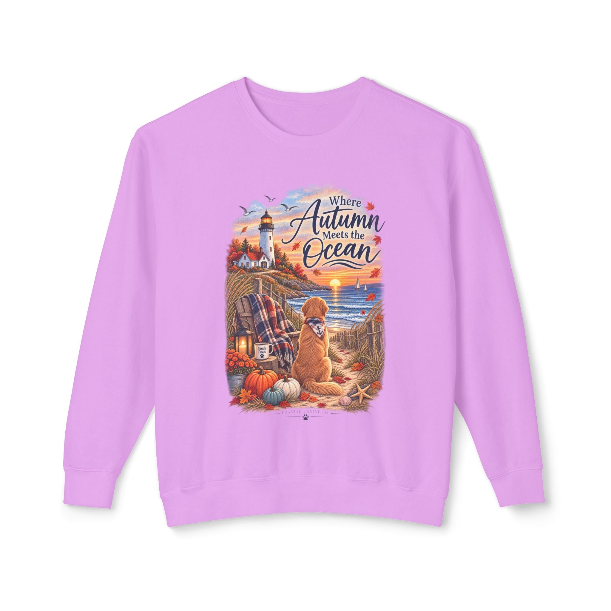 Where Autumn Meets the Ocean Sweatshirt — Coastal Fall Dog Pullover