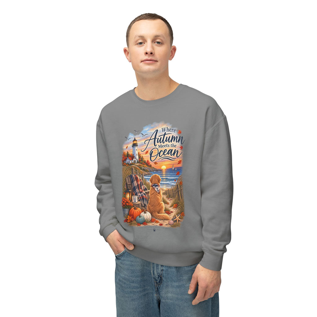 Where Autumn Meets the Ocean Sweatshirt — Coastal Fall Dog Pullover
