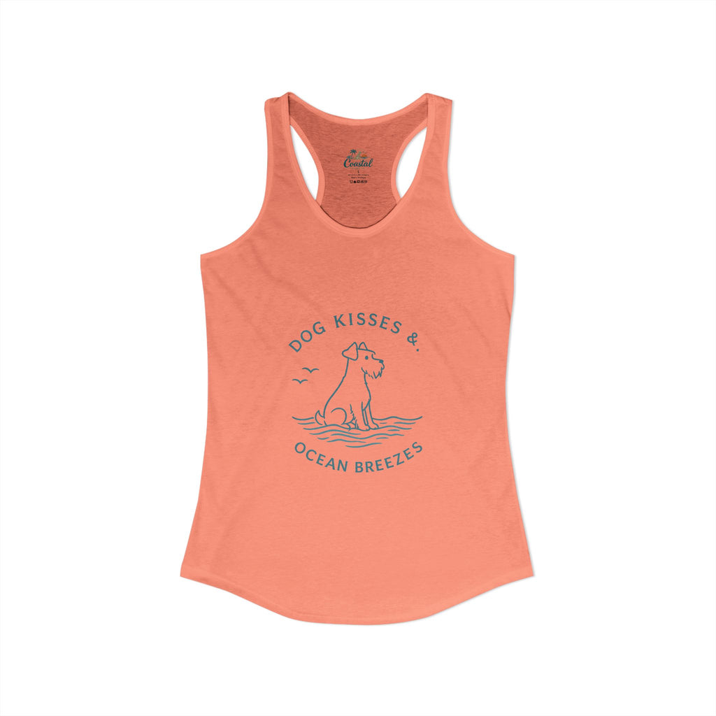Dog Kisses & Ocean Breezes-Women's Racerback Tank