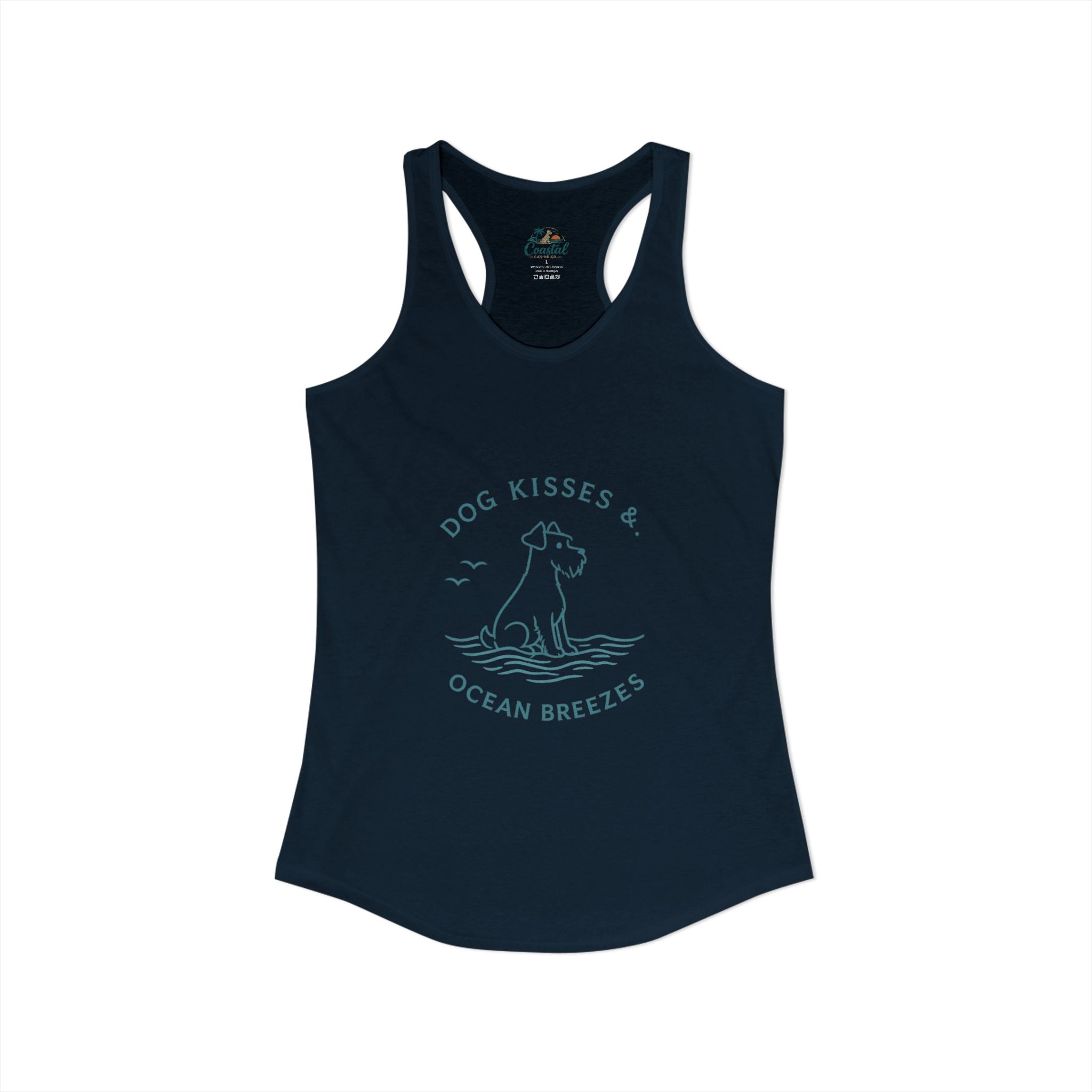 Dog Kisses & Ocean Breezes-Women's Racerback Tank
