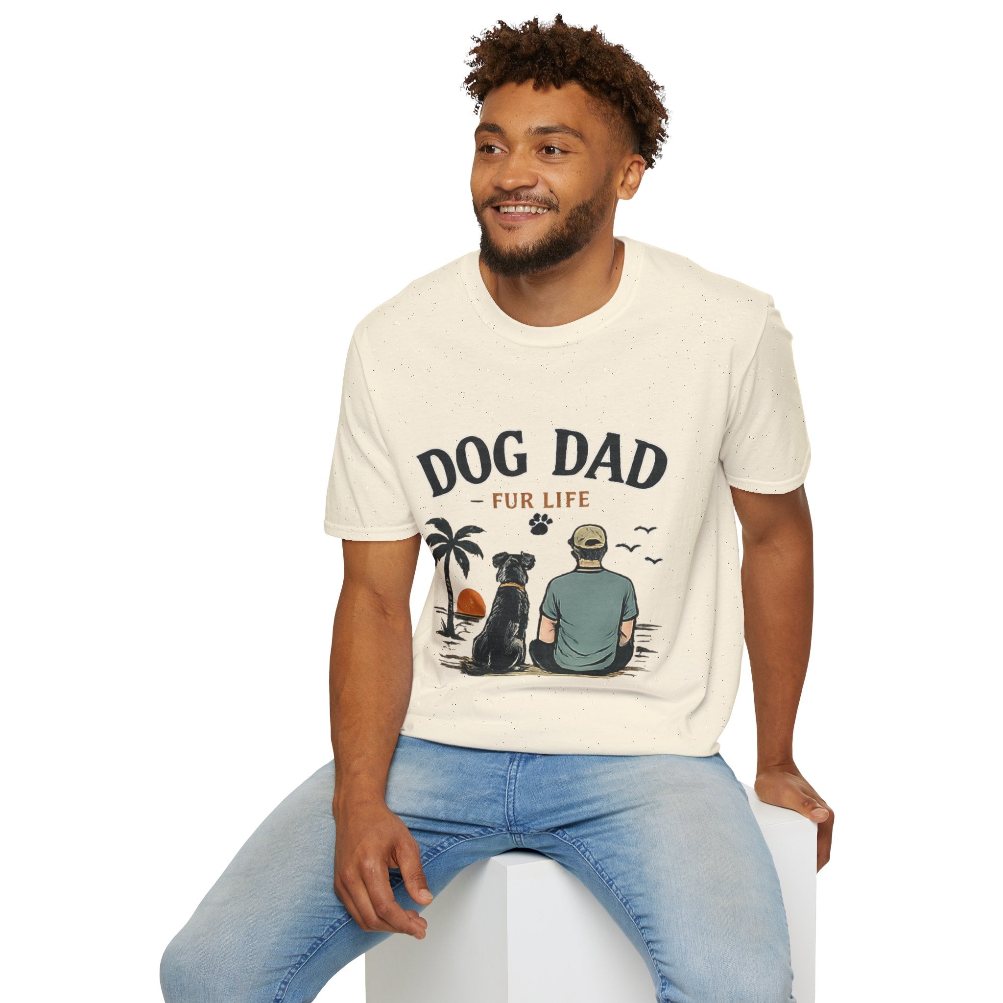Dog Dad T‑Shirt — "Dog Dad Fur Life" Graphic Tee for Pet Lovers
