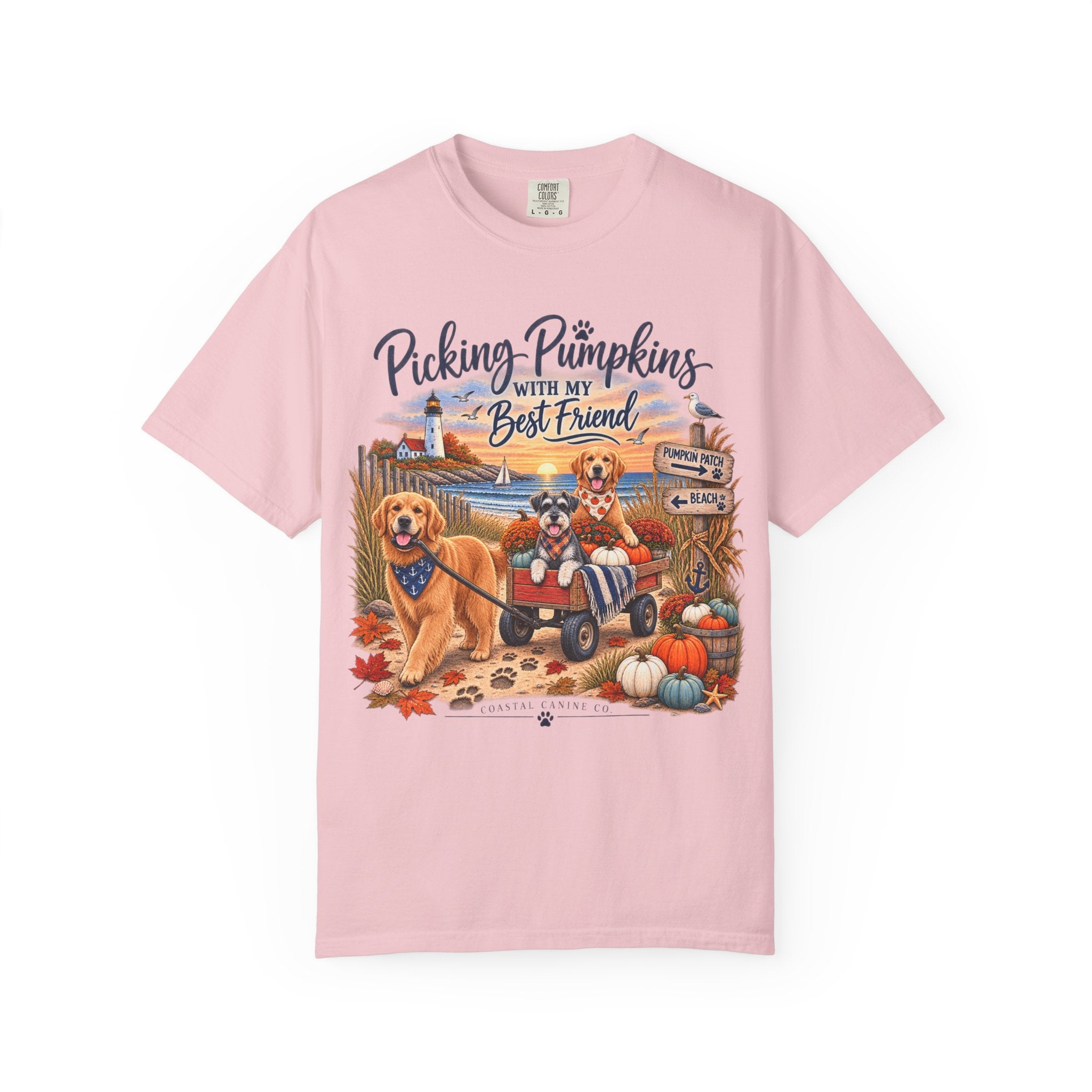 Picking Pumpkins With My Best Friend T-Shirt — Fall Dog Pumpkin Patch Tee