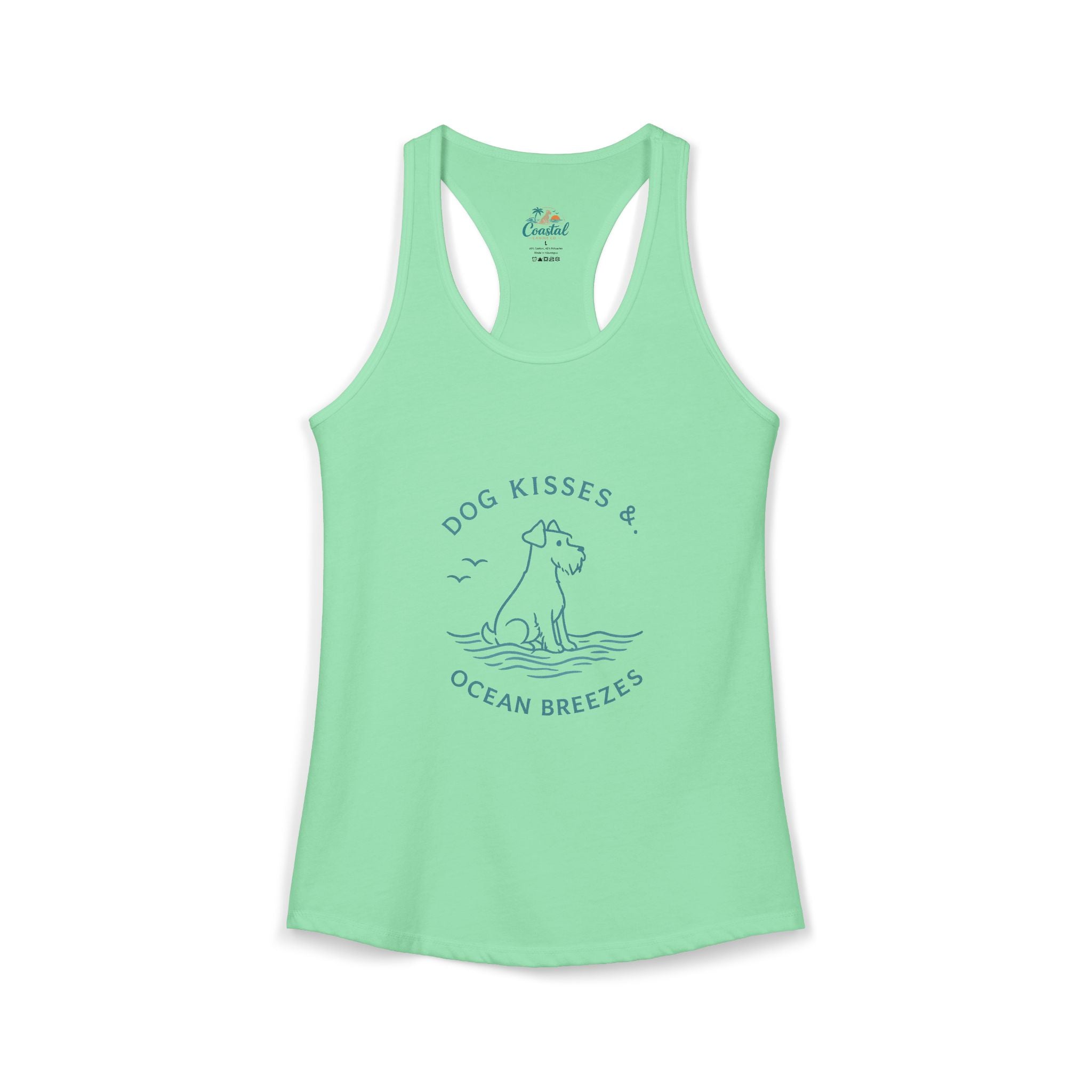 Dog Kisses & Ocean Breezes-Women's Racerback Tank