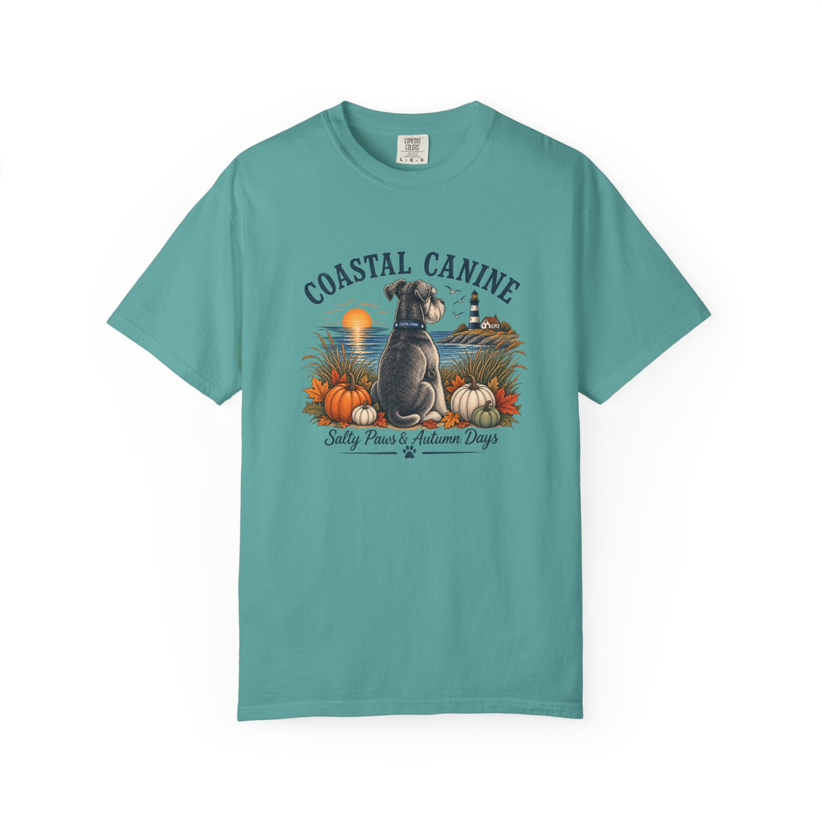 Coastal Canine T-Shirt — Salty Paws & Autumn Days Beach Dog Tee
