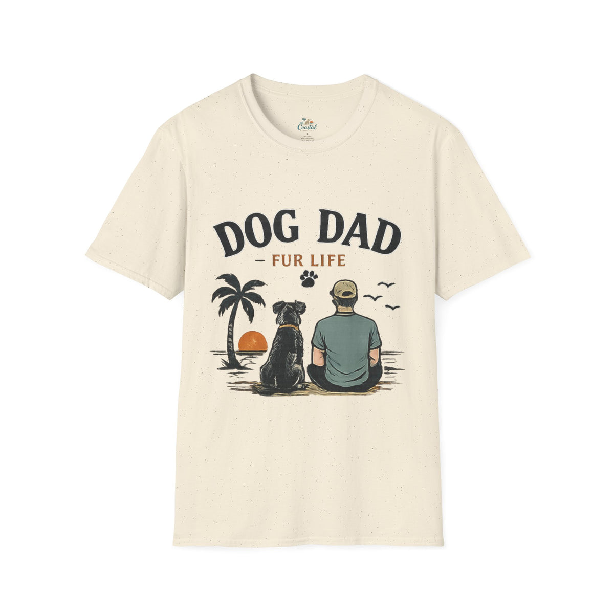 Dog Dad T‑Shirt — "Dog Dad Fur Life" Graphic Tee for Pet Lovers