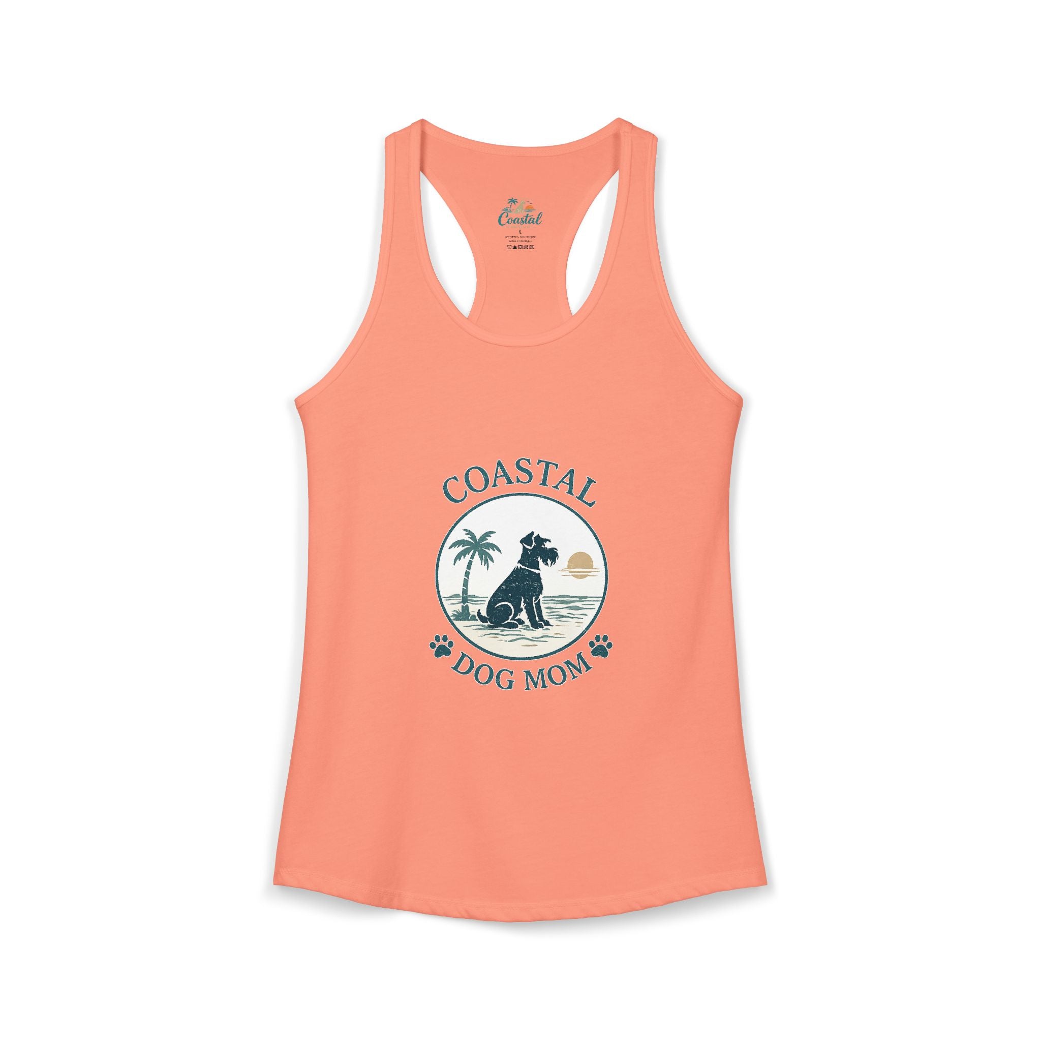 Coastal Dog Mom-Women's Racerback Tank