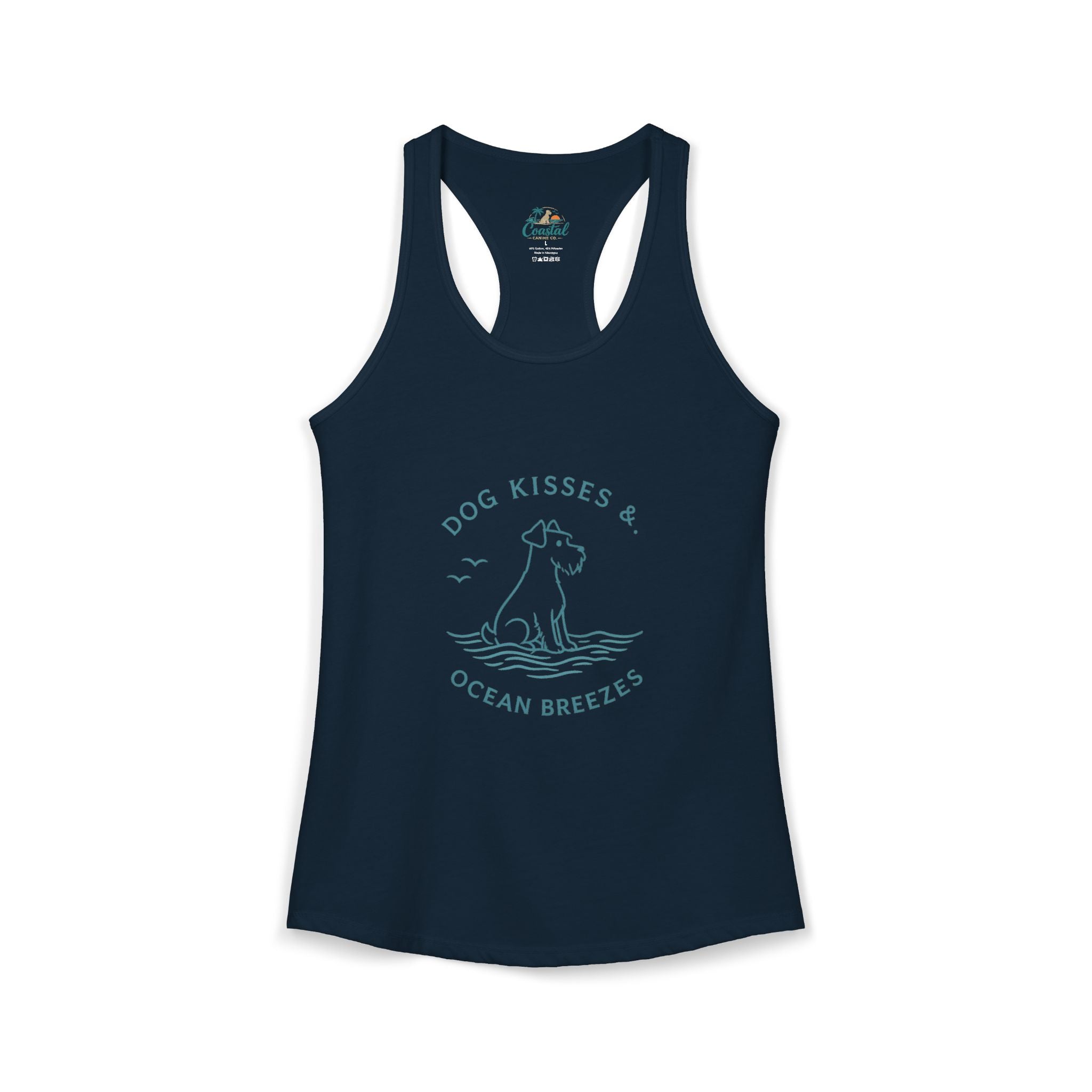Dog Kisses & Ocean Breezes-Women's Racerback Tank