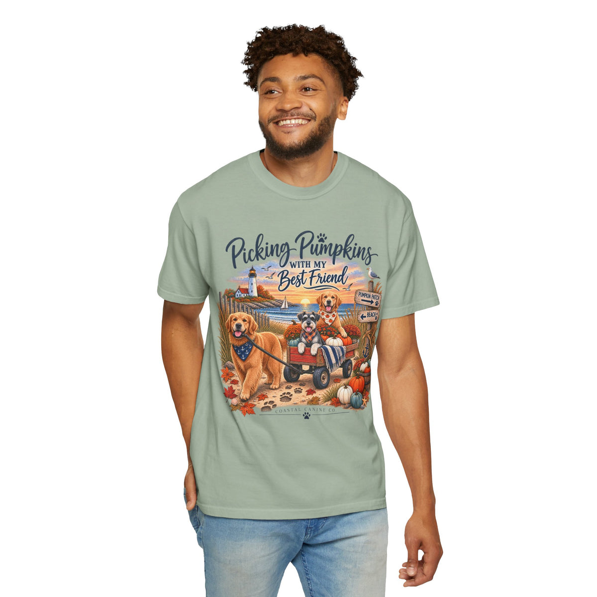Picking Pumpkins With My Best Friend T-Shirt — Fall Dog Pumpkin Patch Tee